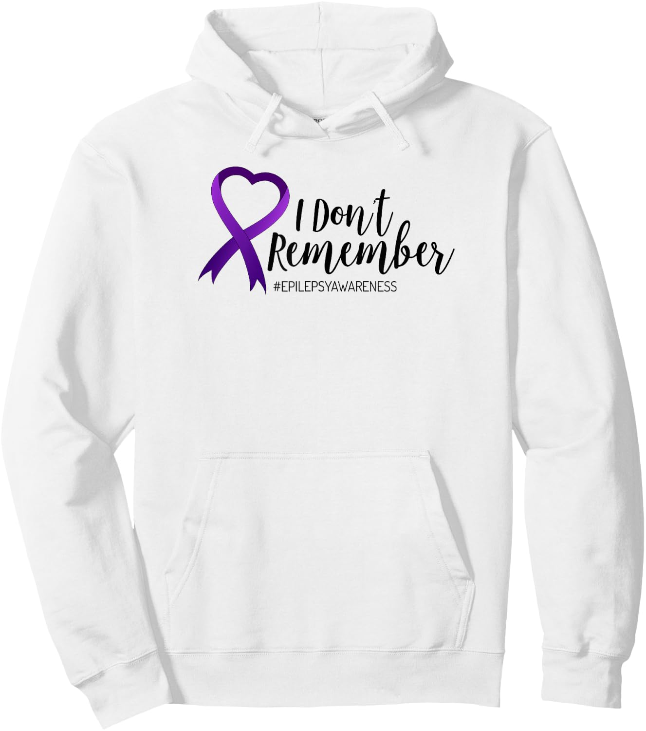 I Don't Remember Epilepsy T Shirt Women Kids Ribbon Hoodie - Hoodie | White