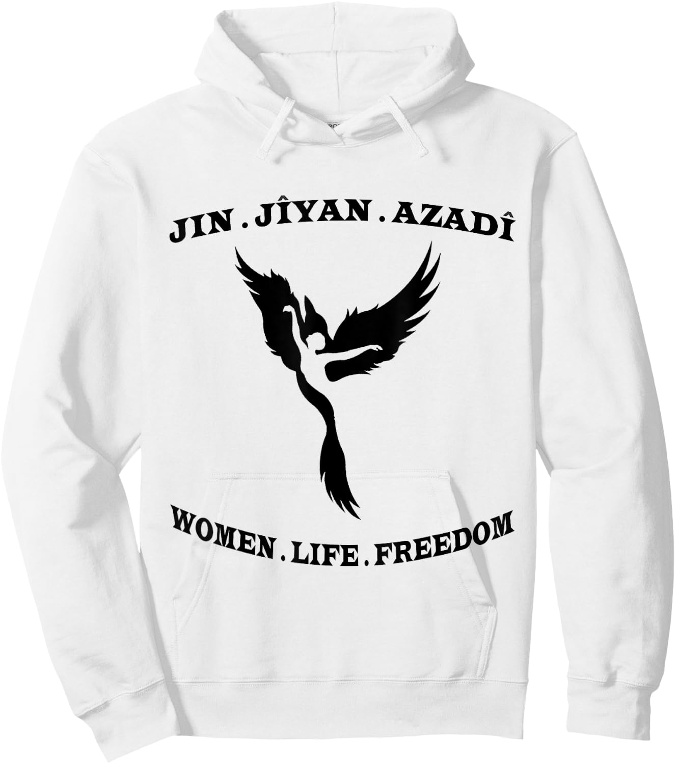 Jin Jiyan Azadi Women's Life Freedom , gray Hoodie - Hoodie | White