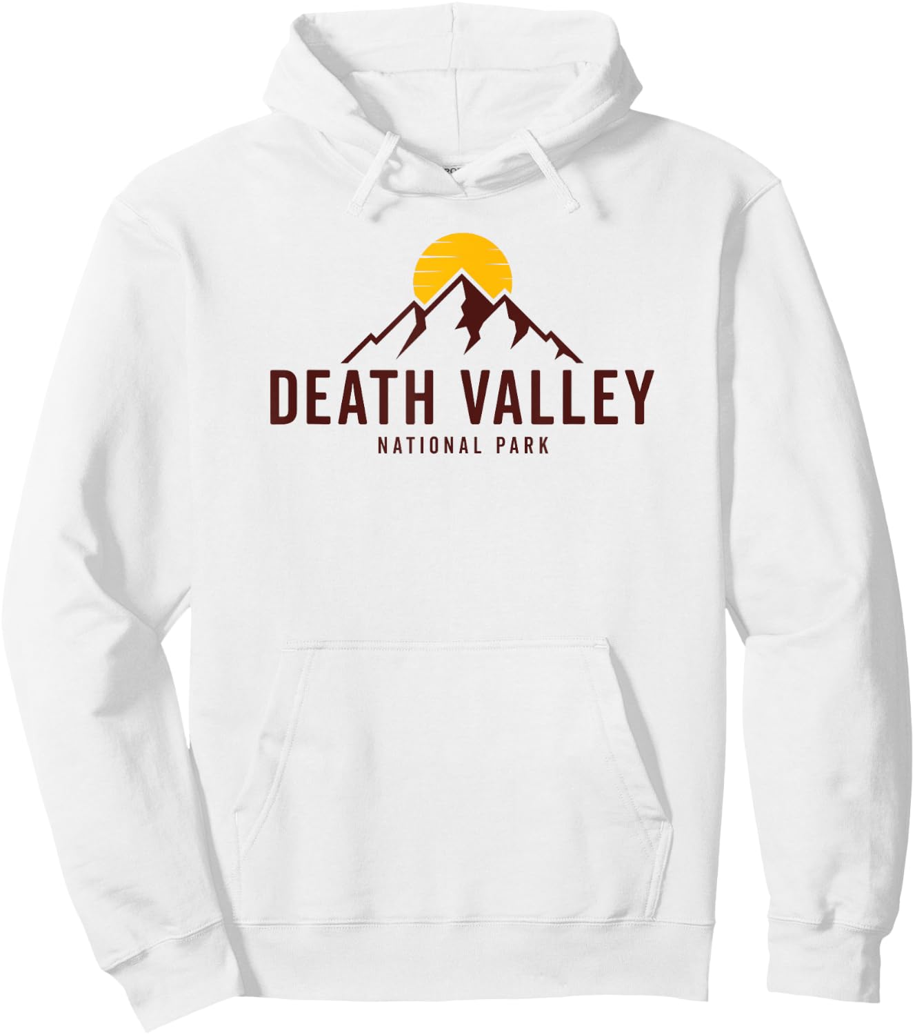Death Valley National Park Souvenir Retro Sunset Hiking Hoodie - Hoodie | White