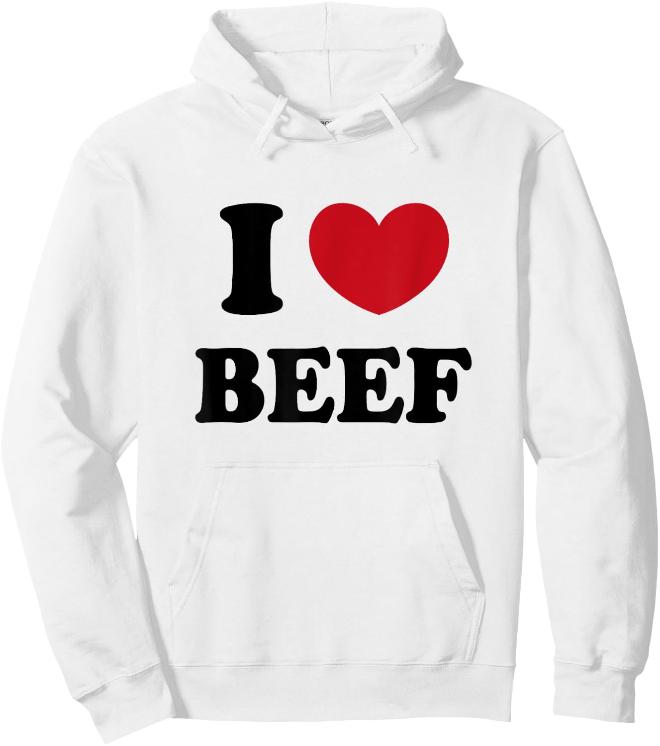 I Love Beef Hoodie - Hoodie | White