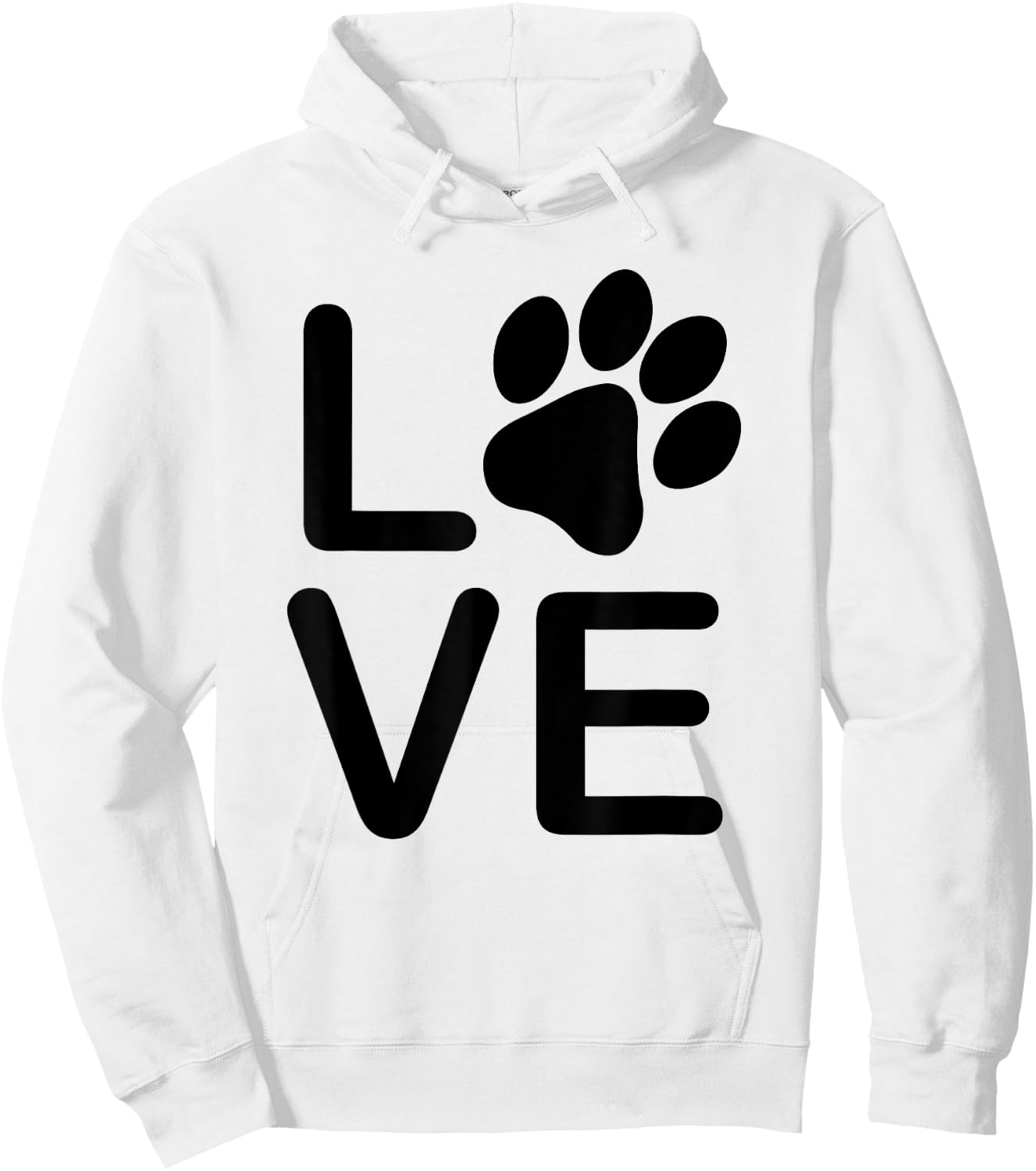 I Love My Dog - Girls Guys Paw Print . Hoodie - Hoodie | White