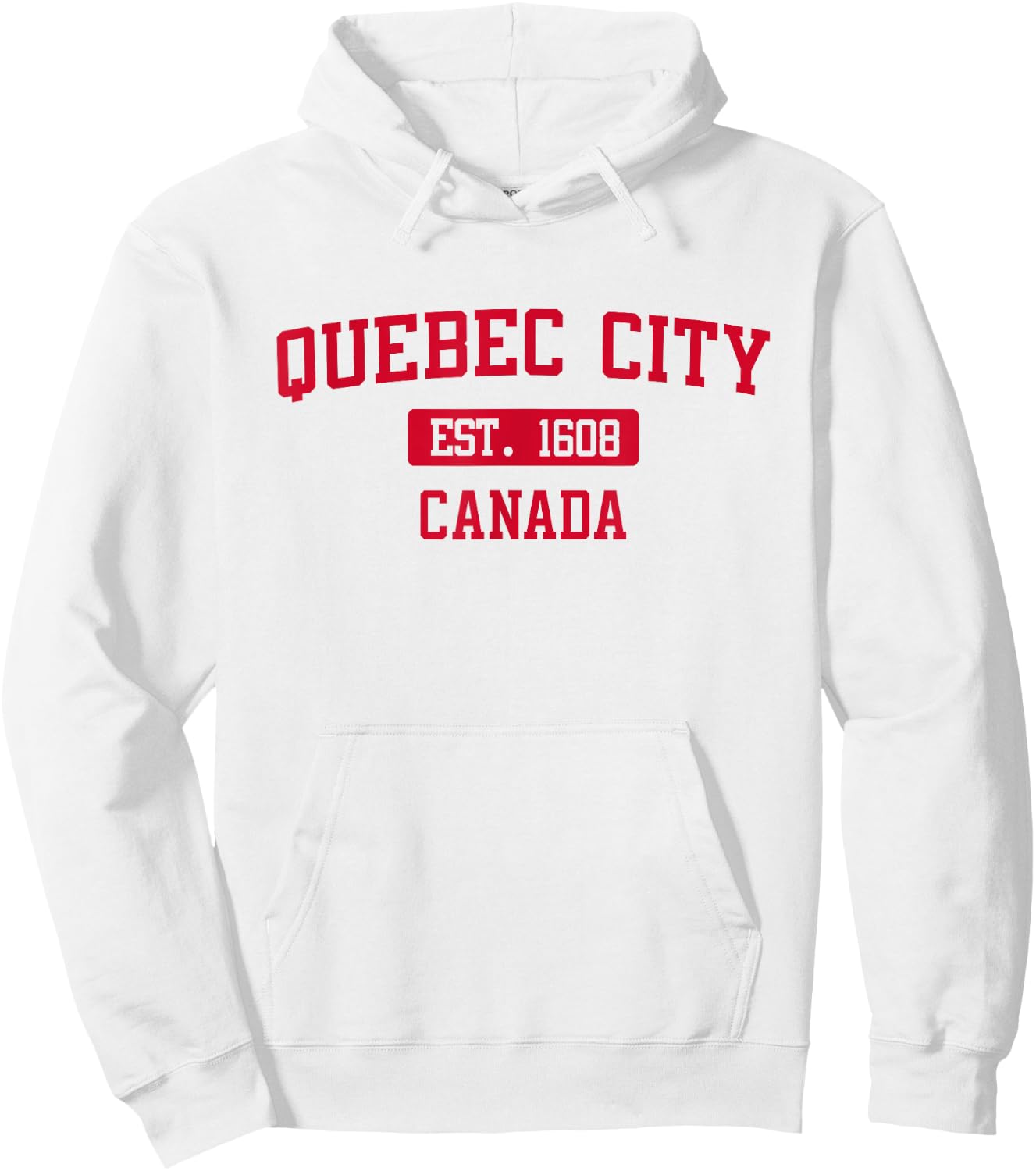 Quebec City Canada Lettre bloc classique style universitaire Hoodie - Hoodie | White