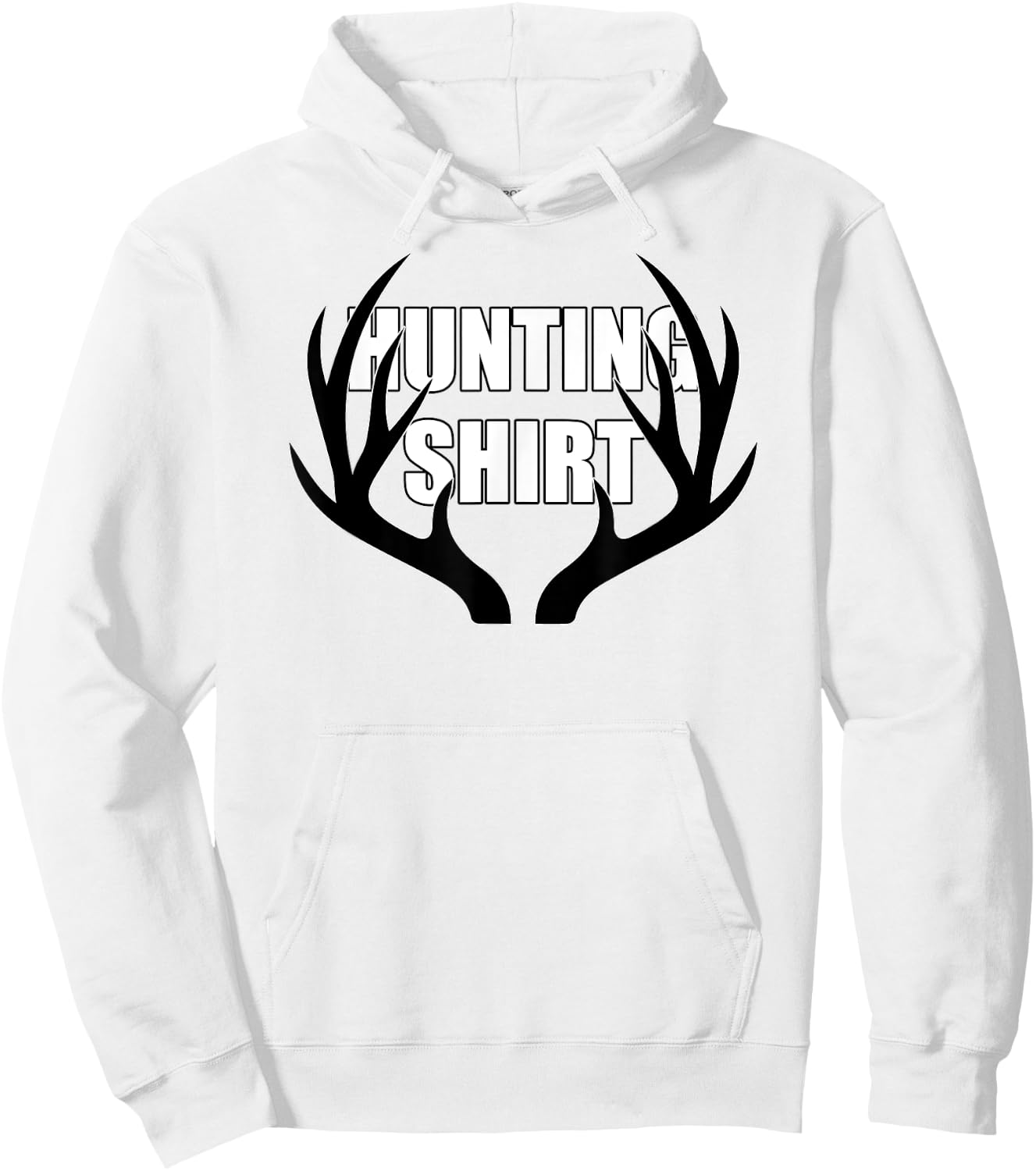 Deer Hunting Whitetail Buck Antlers Orange Hoodie - Hoodie | White