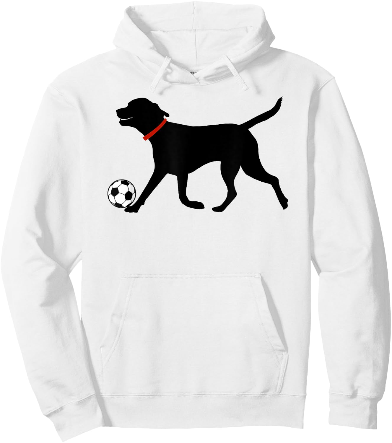 Labrador Retriever Shirt Play Soccer Black Lab Soccer Ball Hoodie - Hoodie | White