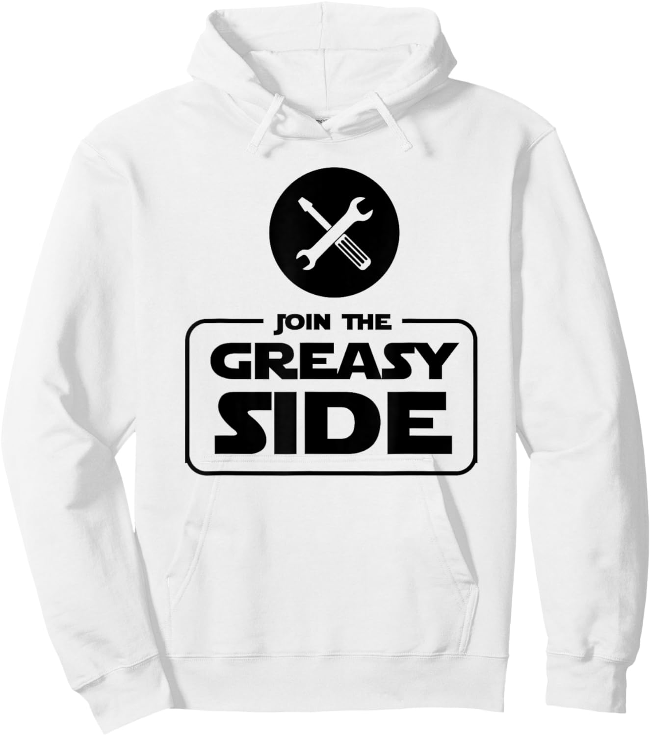 Join The Greasy Side Funny Mechanic T Shirt Gift Light Hoodie - Hoodie | White