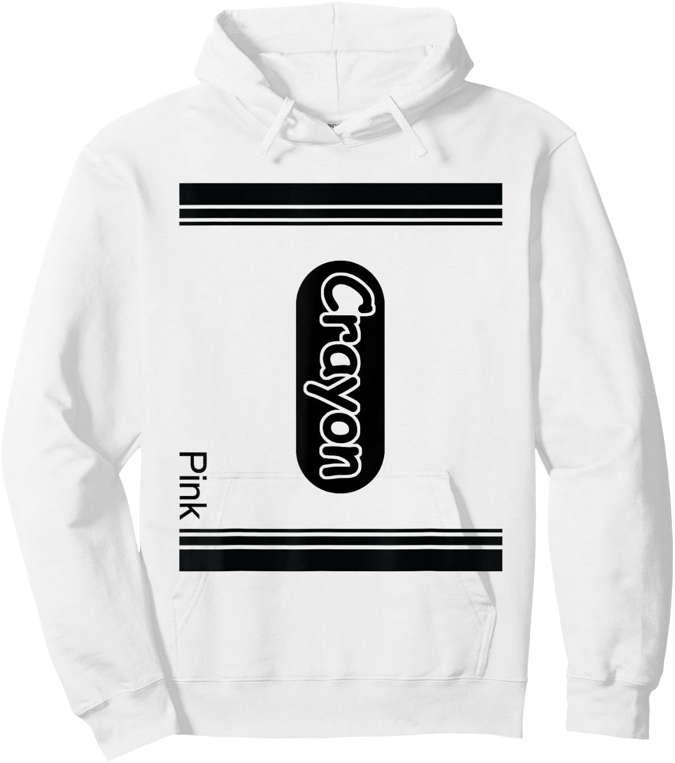 Pink Crayon Halloween Costume Adult Hoodie - Hoodie | White