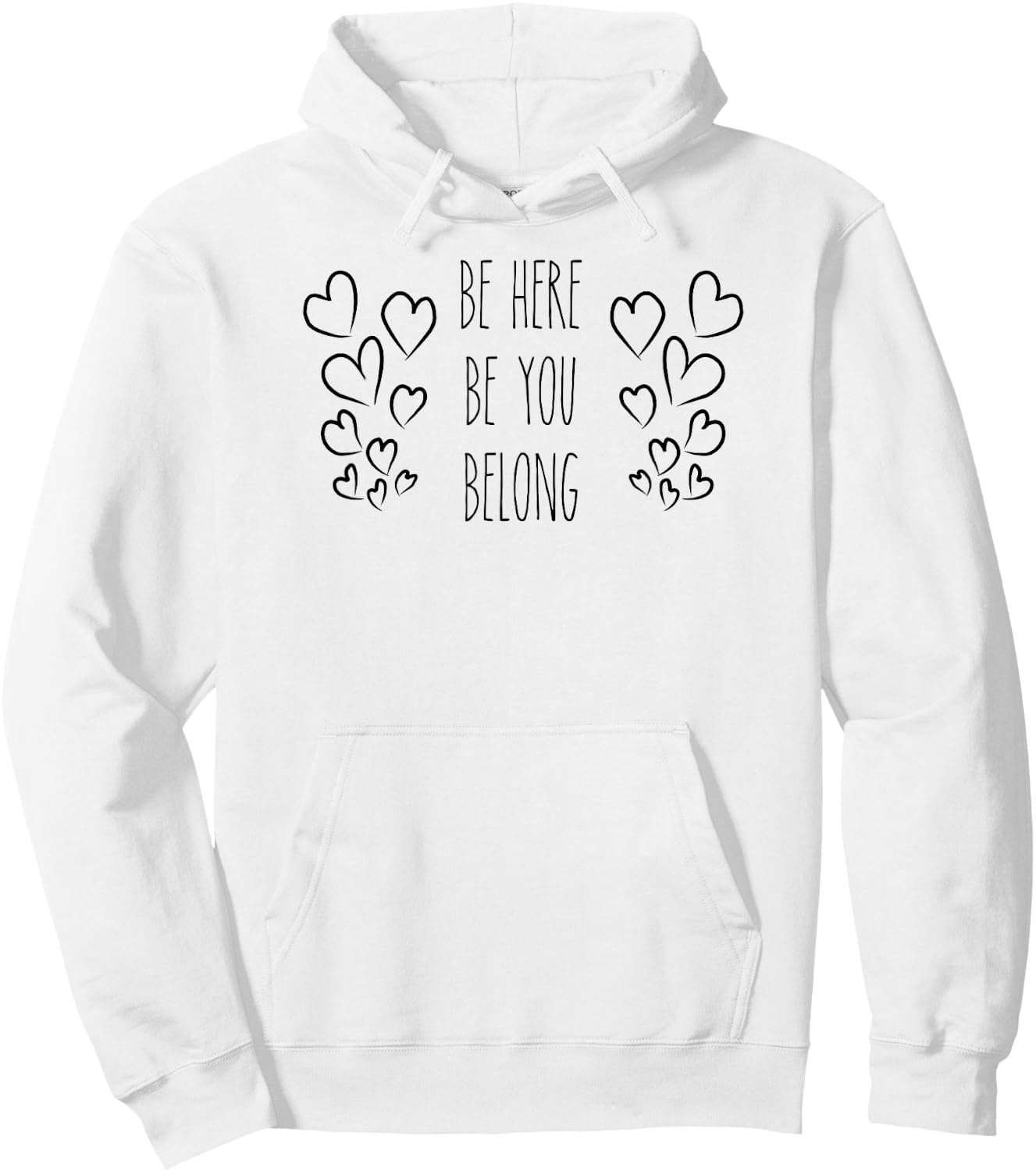 Rae inspired Dunn be here be you belong Hoodie - Hoodie | White