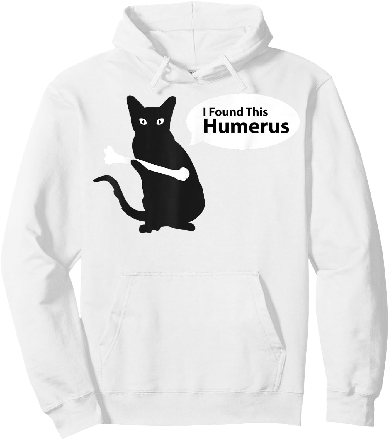 X-Ray Radiology Tech Halloween Cat, I Found This Humerus Hoodie - Hoodie | White