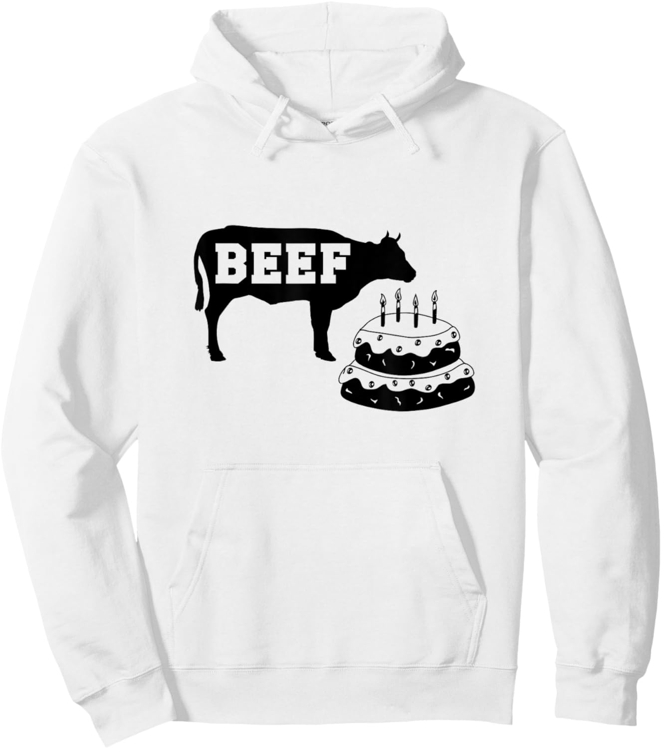 Beef Cake funny saying gym workout weightlifting Hoodie - Hoodie | White