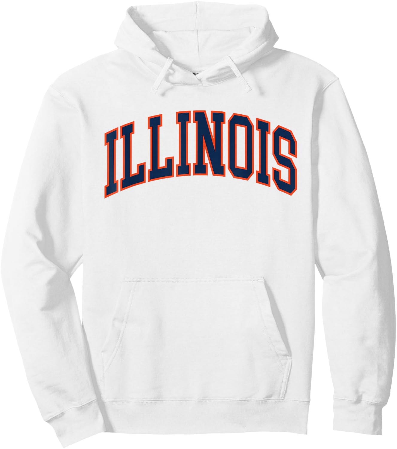 Retro Illinois Vintage Illinois Blue Orange Throwback IL Hoodie - Hoodie | White