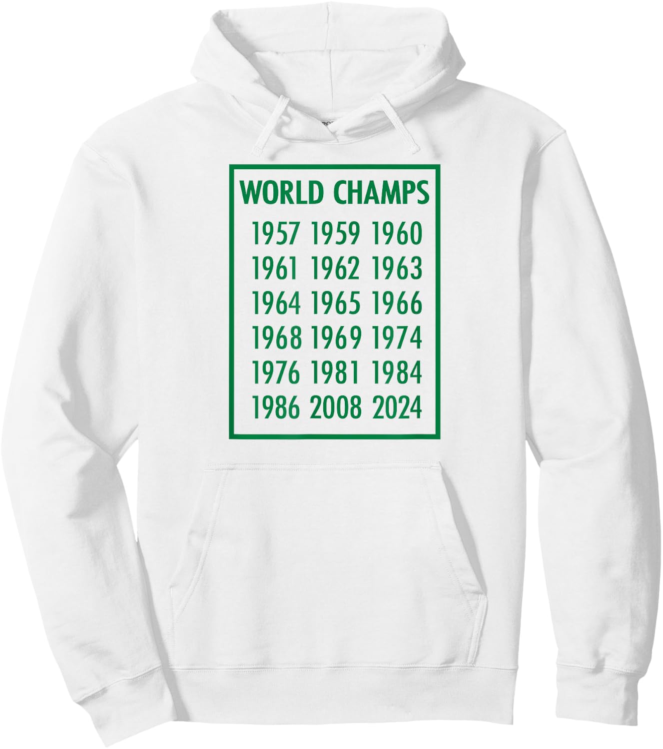 18-Time World Champions - Boston Basketball Hoodie - Hoodie | White