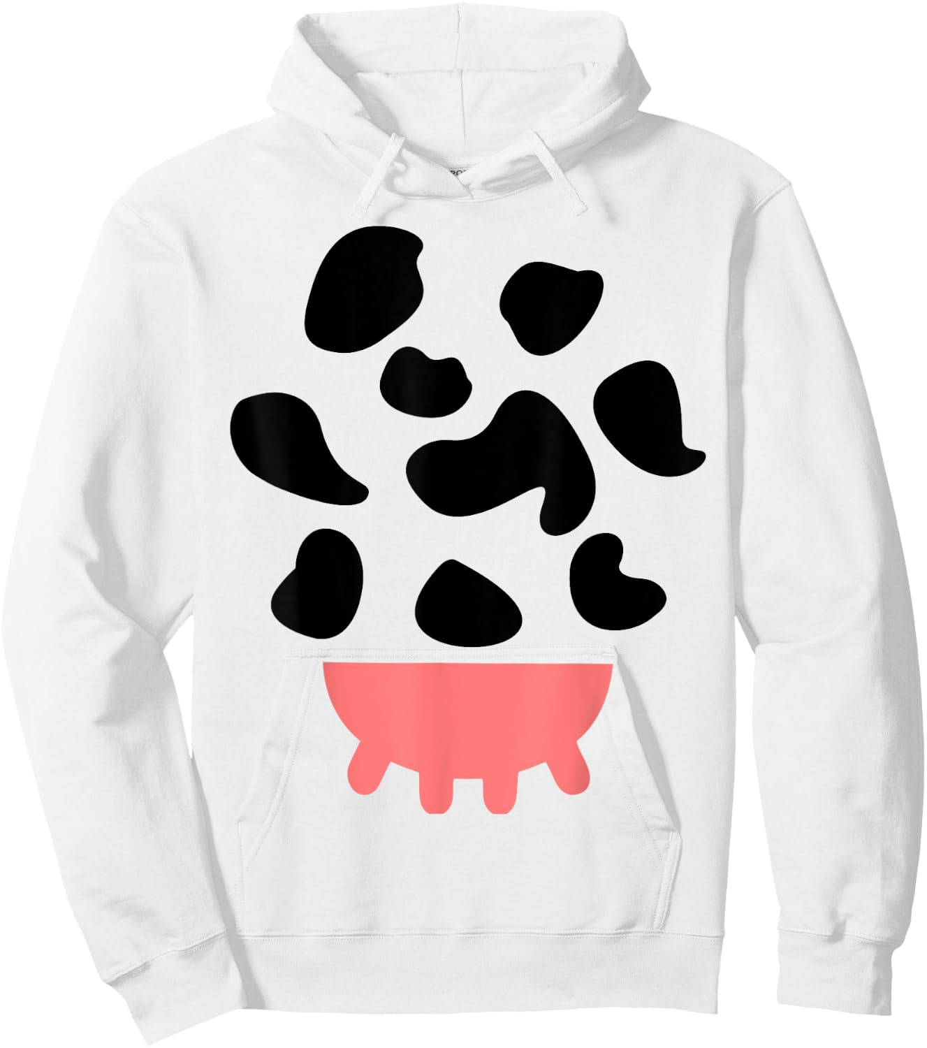 Cow costume udder cow spots stains carnival animal costume Hoodie - Hoodie | White