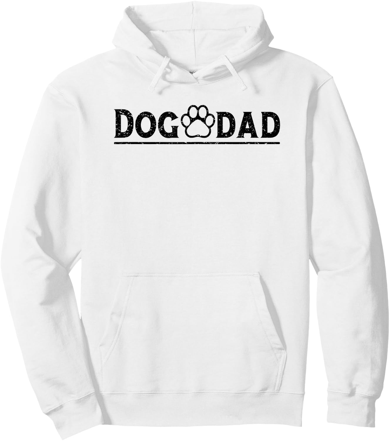 Dog Dad Funny Dog Paw Dog Father Dad Owner Father's Day Hoodie - Hoodie | White