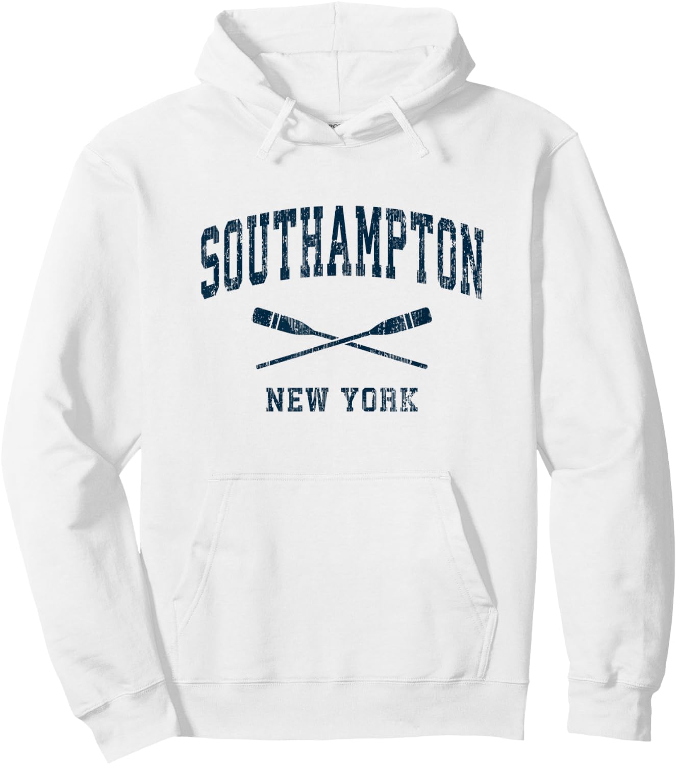 Southampton New York Vintage Nautical Paddles Sports Oars Hoodie - Hoodie | White