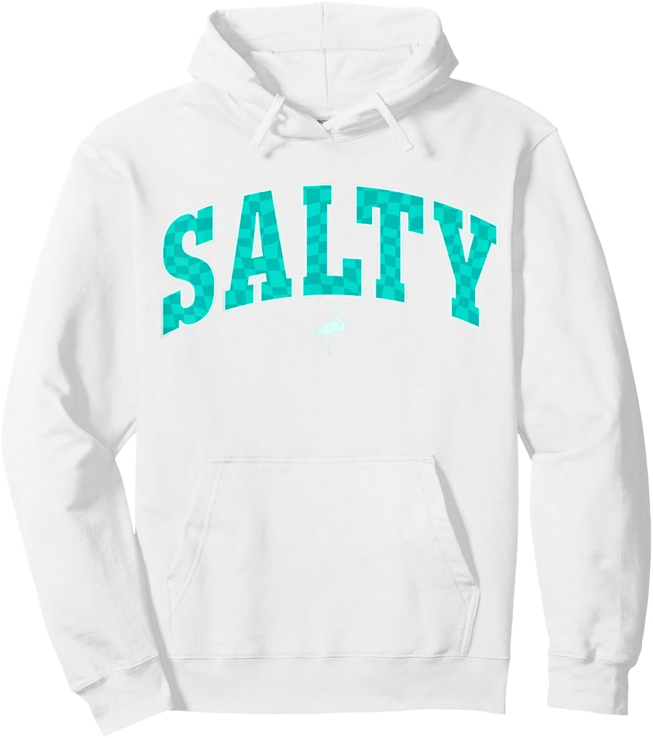 Salty Ocean Flamingo Life Coastal Summer Beach Girl Trendy Hoodie - Hoodie | White