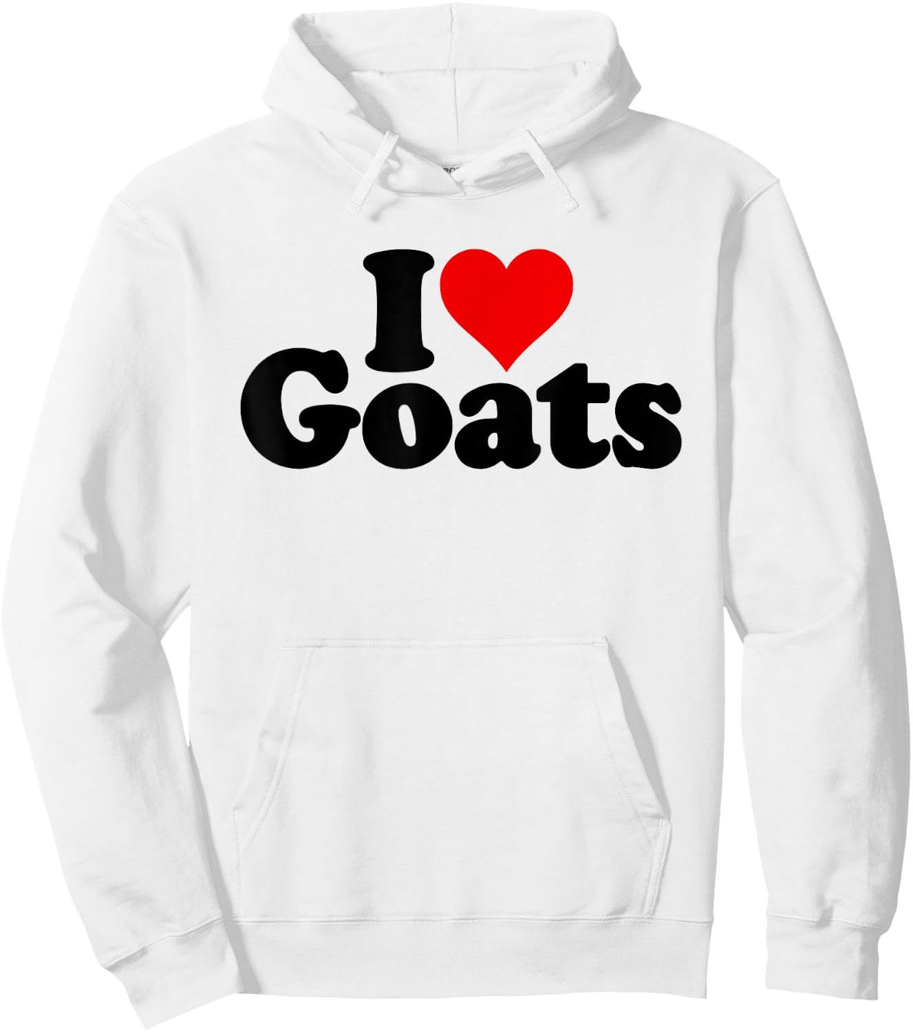 I Love Heart Goats Hoodie - Hoodie | White