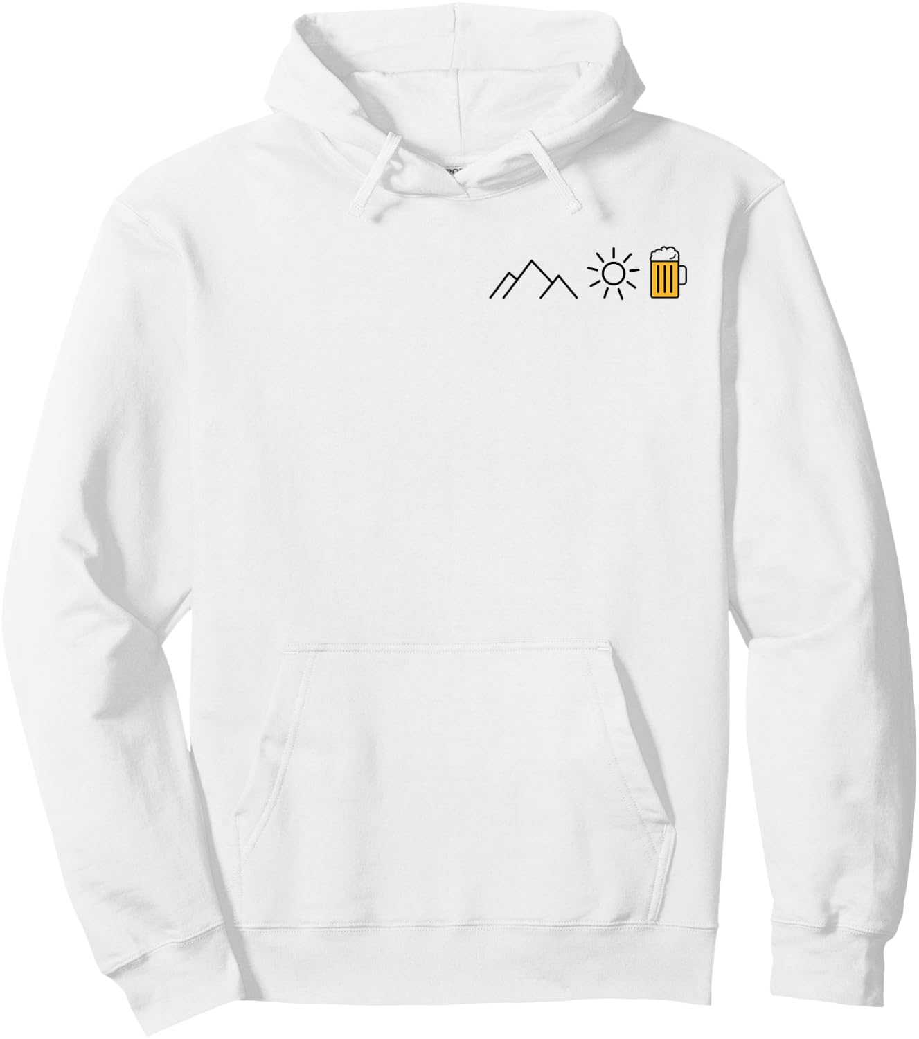 Mountain Sun Beer X Mountaineering Hiker Tasty Beer , White Hoodie - Hoodie | White
