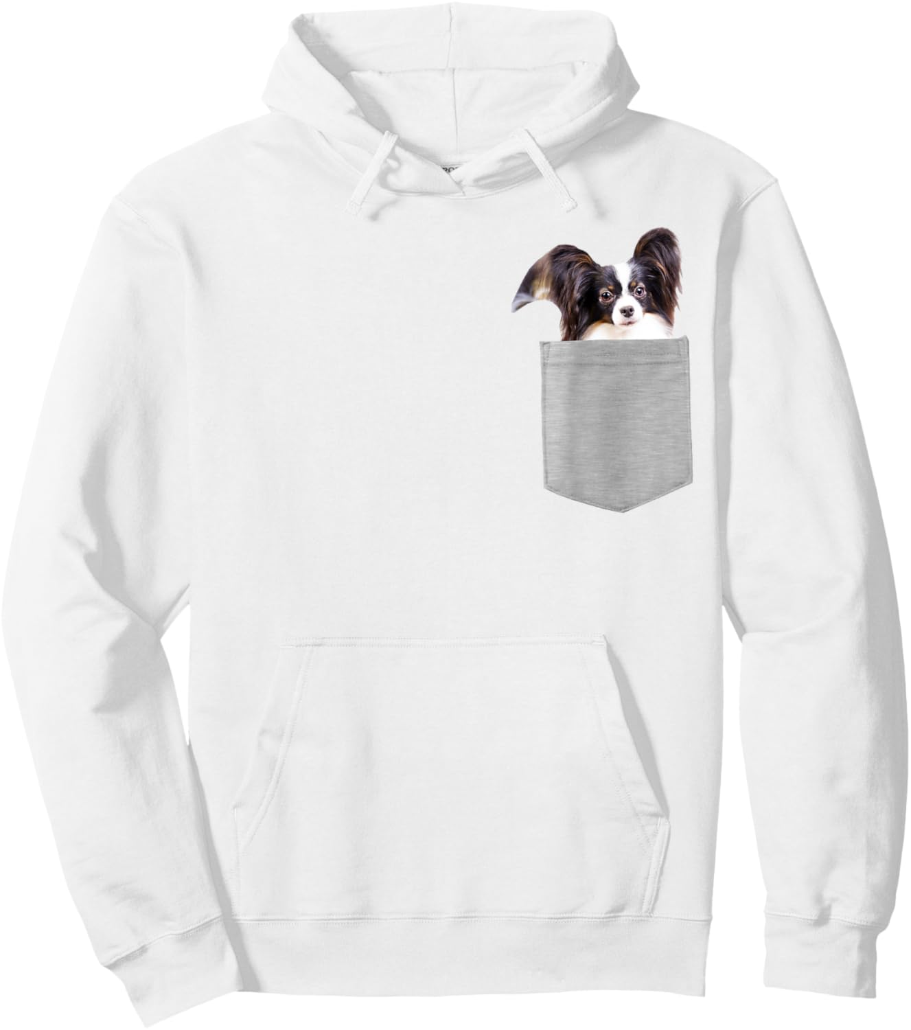Dog in Your Pocket Papillon Hoodie - Hoodie | White