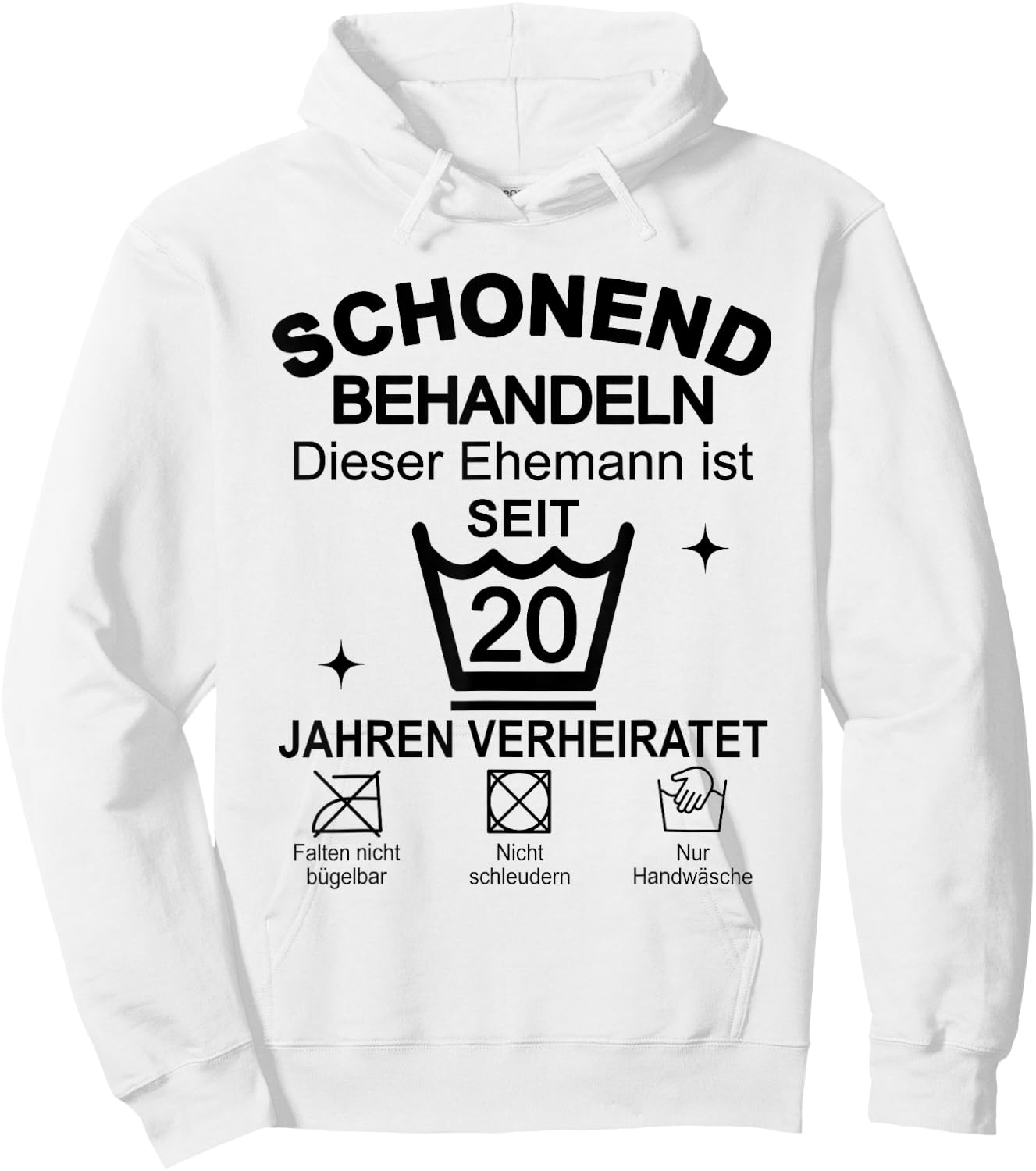 Porzellanhochzeit 20. Hochzeitstag 20 Jahre Ehemann Hoodie - Hoodie | White