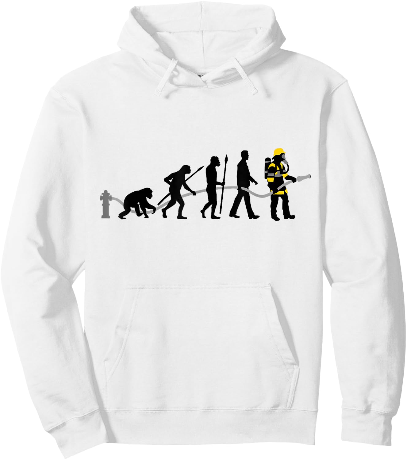 Feuerwehr Feuerwehrmann Evolution Cool Vintage Retro Hoodie - Hoodie | White