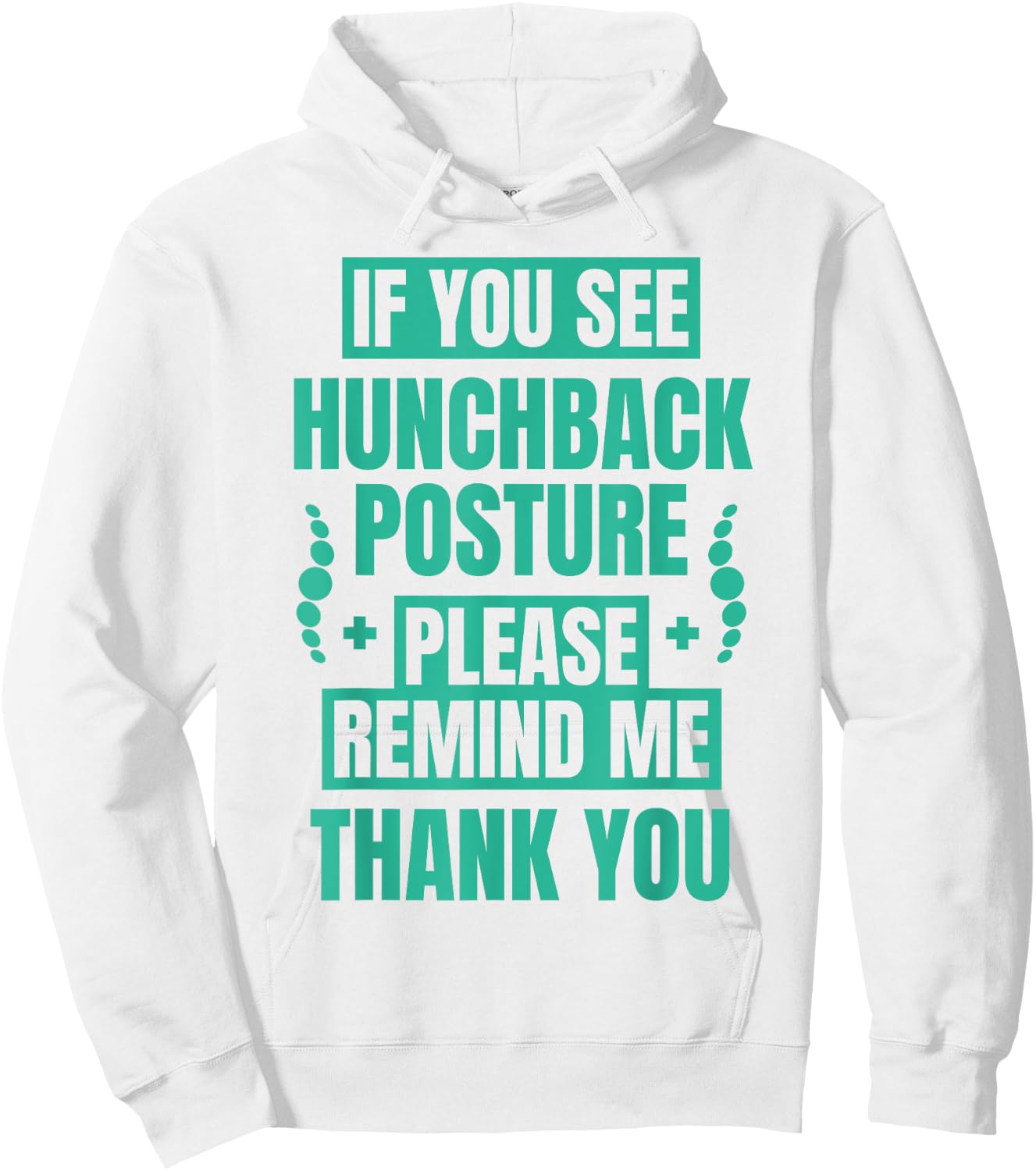 Hunchback Forward Head Posture Reminder Spine Correction Hoodie - Hoodie | White