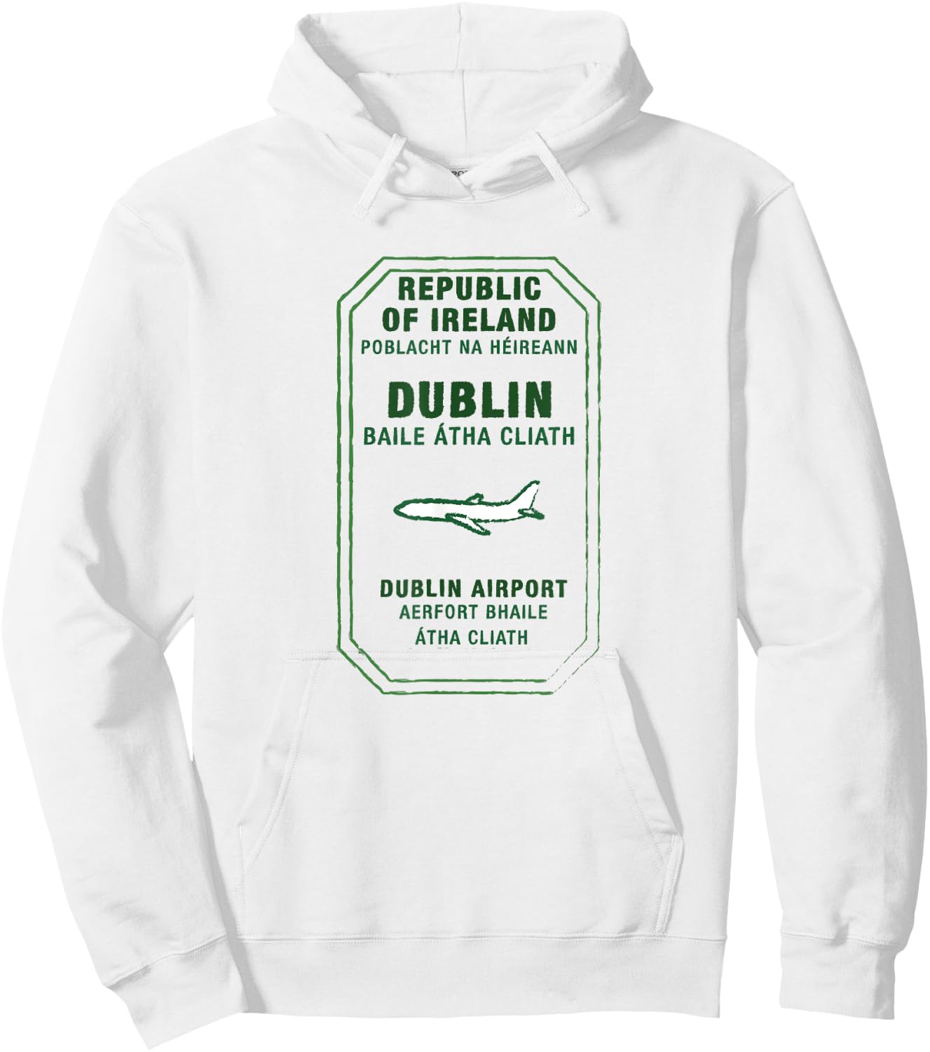 Dublin Ireland Passport Stamp Vacation Travel Souvenir Hoodie - Hoodie | White