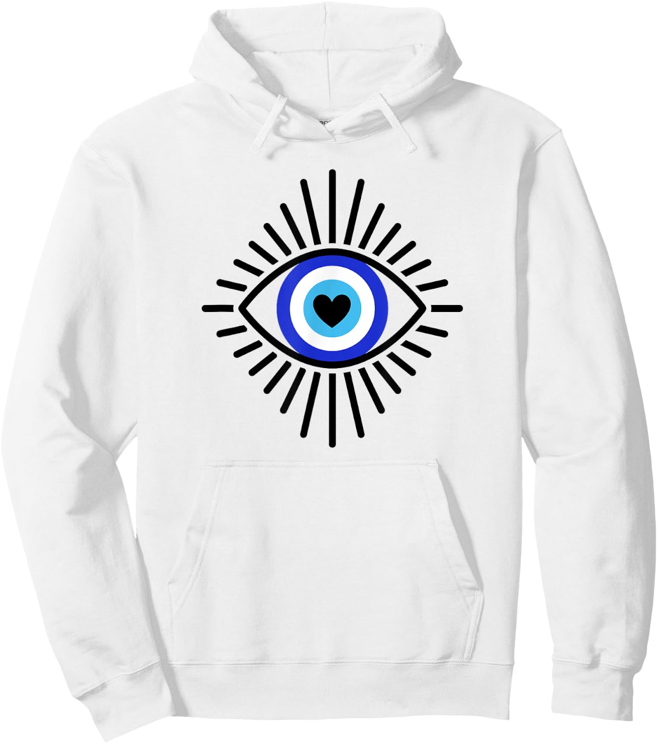 Evil Eye Spiritual Aesthetic Esoteric Mystical Theme Hoodie - Hoodie | White