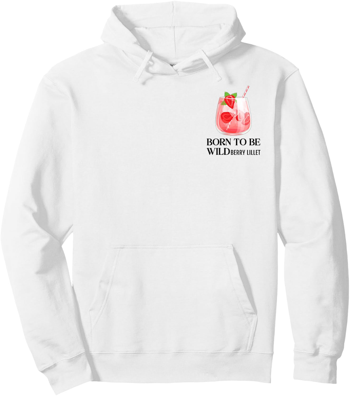 BORN TO BE WILDBERRY LILLET X Cocktail Mädelsabend JGA , White Hoodie - Hoodie | White