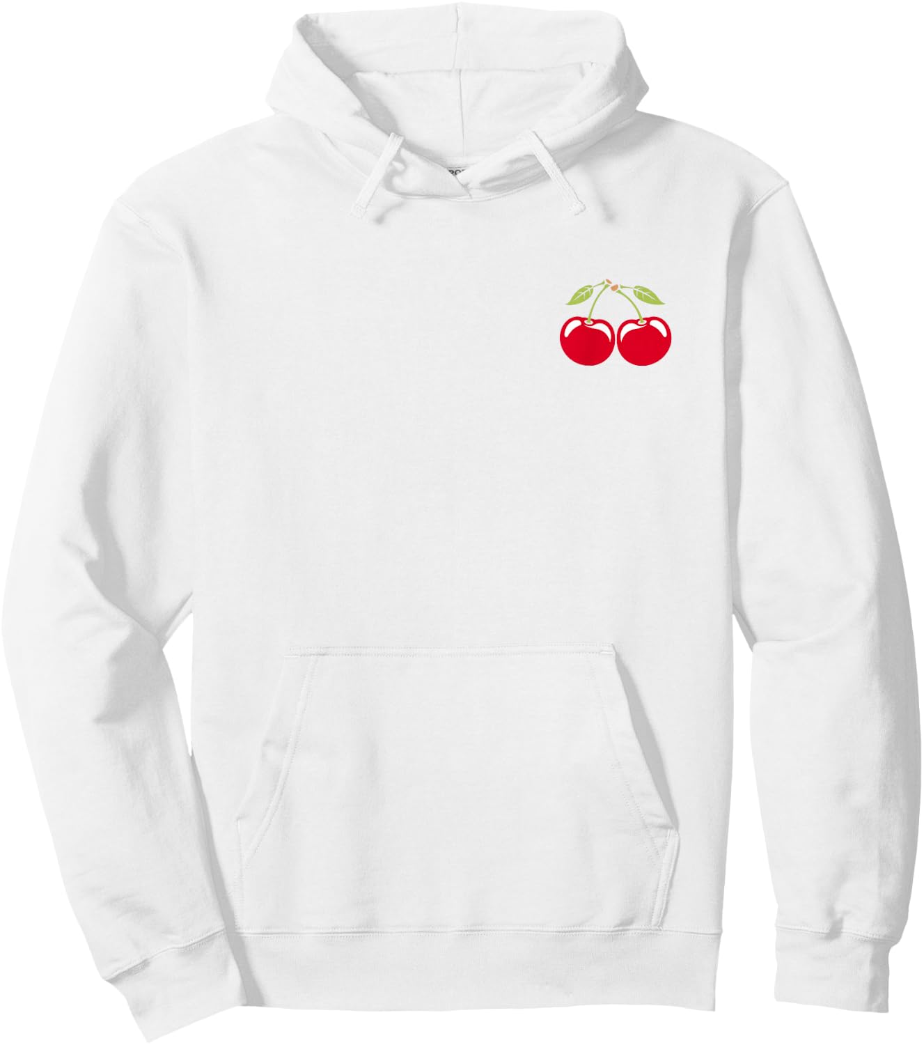 Humour Small Minimalist Cherry Fruit Simple Cherry , White Hoodie - Hoodie | White