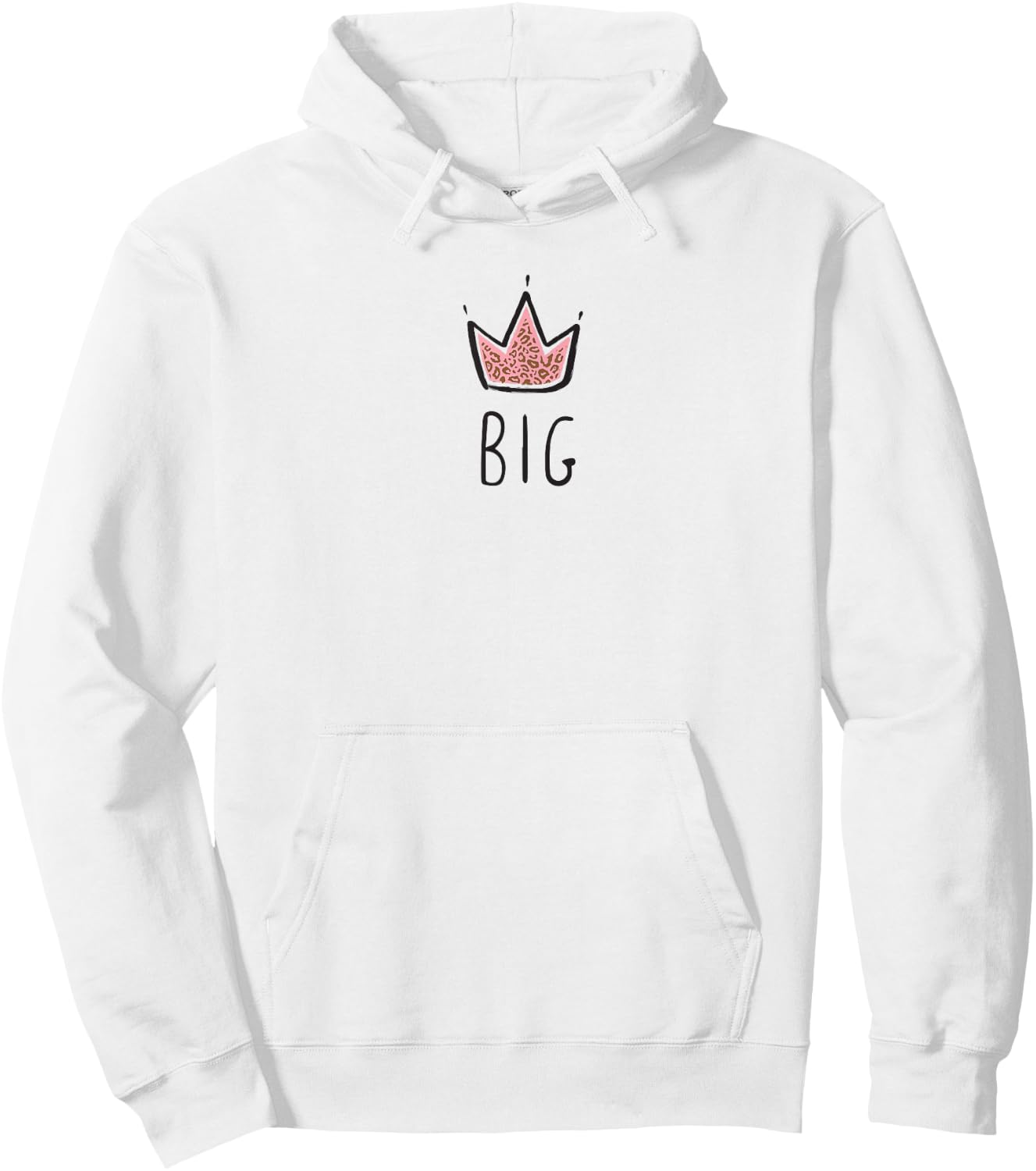 Crown Princess Leopard Little / G Big Sorority Reveal Hoodie - Hoodie | White