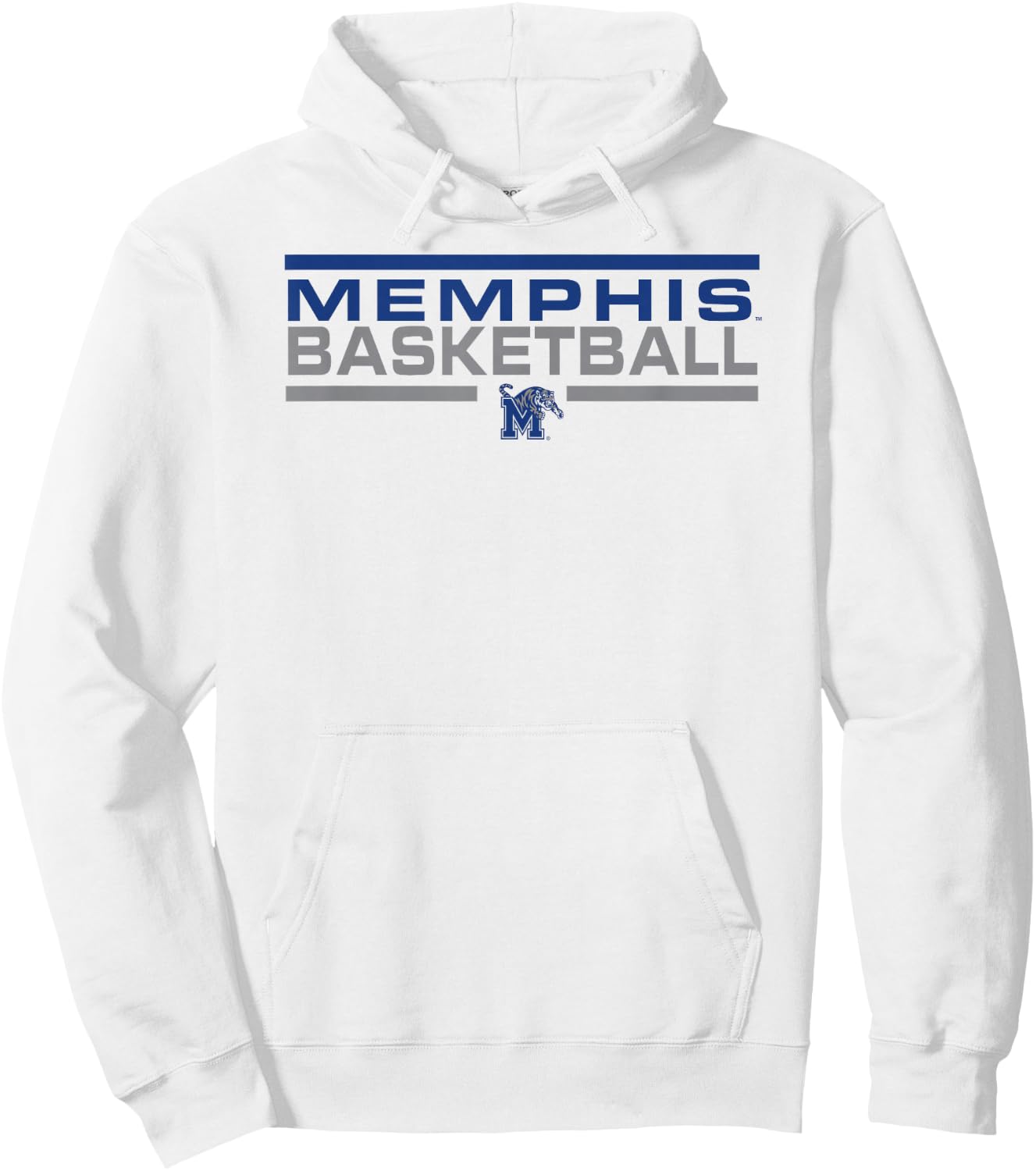 Memphis Tigers Basketball Varsity White Officially Licensed Hoodie - Hoodie | White