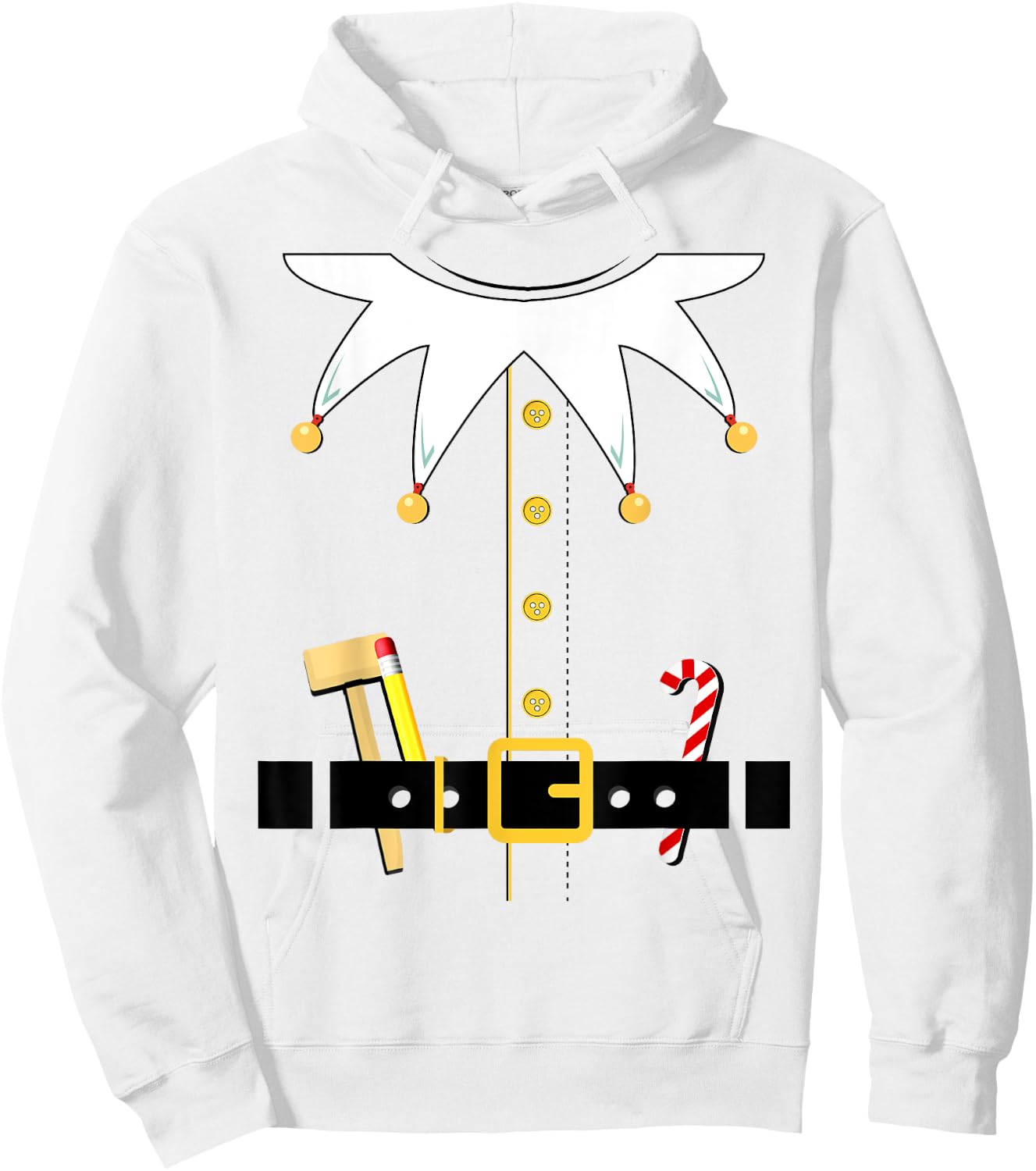 Elf Costume , Women, Boys, Girls, Kids, Youth Hoodie - Hoodie | White