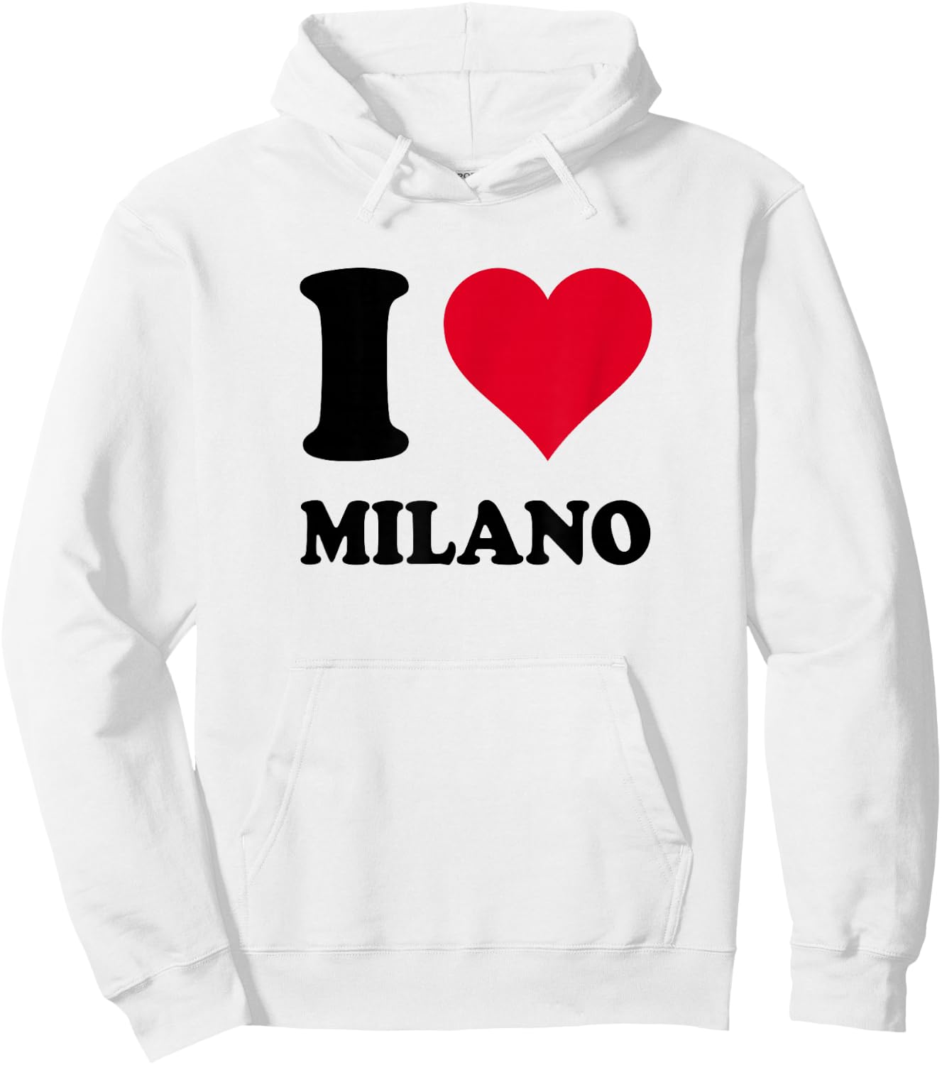 I Love Milan , white, S Hoodie - Hoodie | White