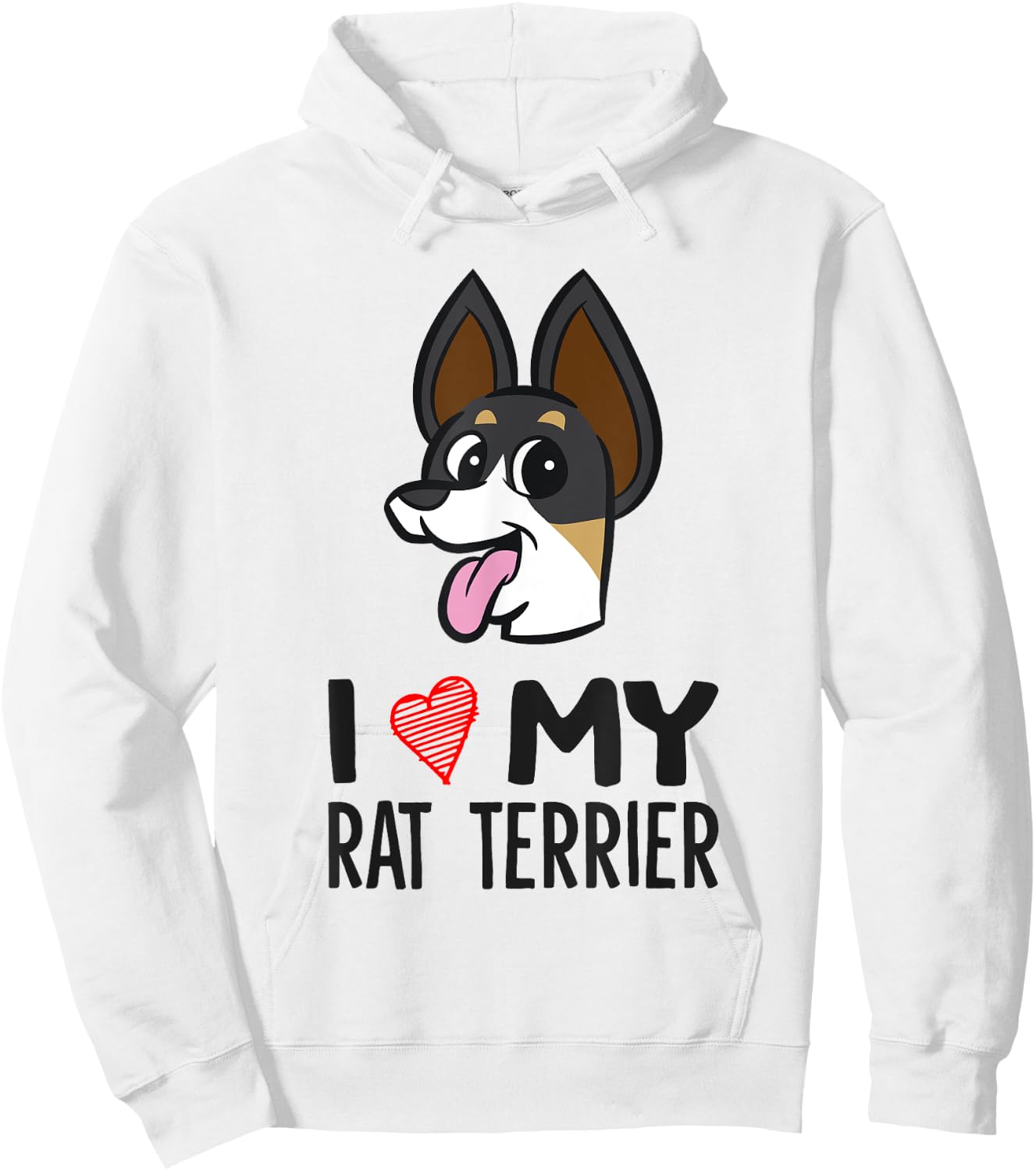 I Love My Rat Terrier Hoodie - Hoodie | White