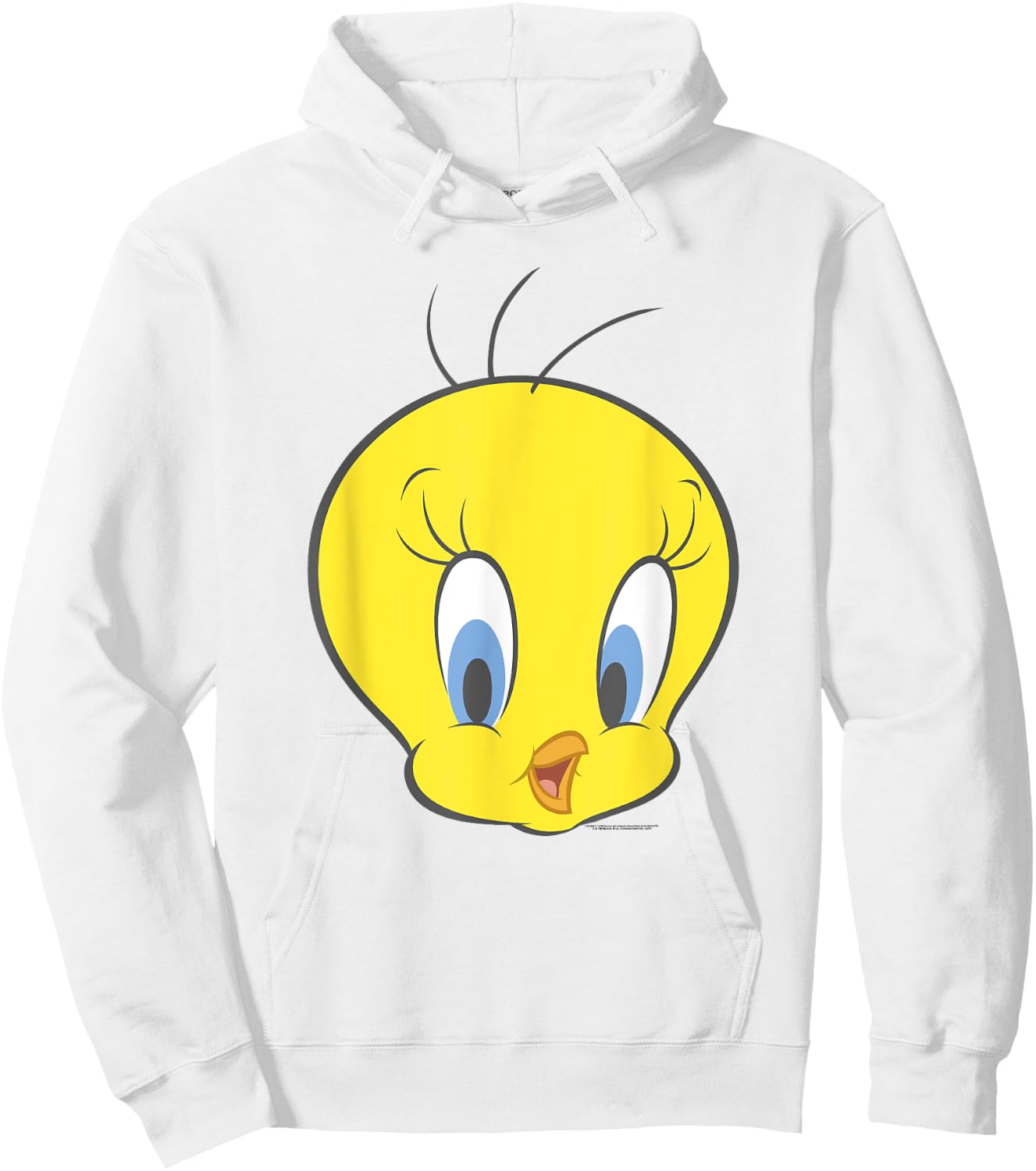 Looney Tunes Tweety Bird Big Face Smile Hoodie - Hoodie | White