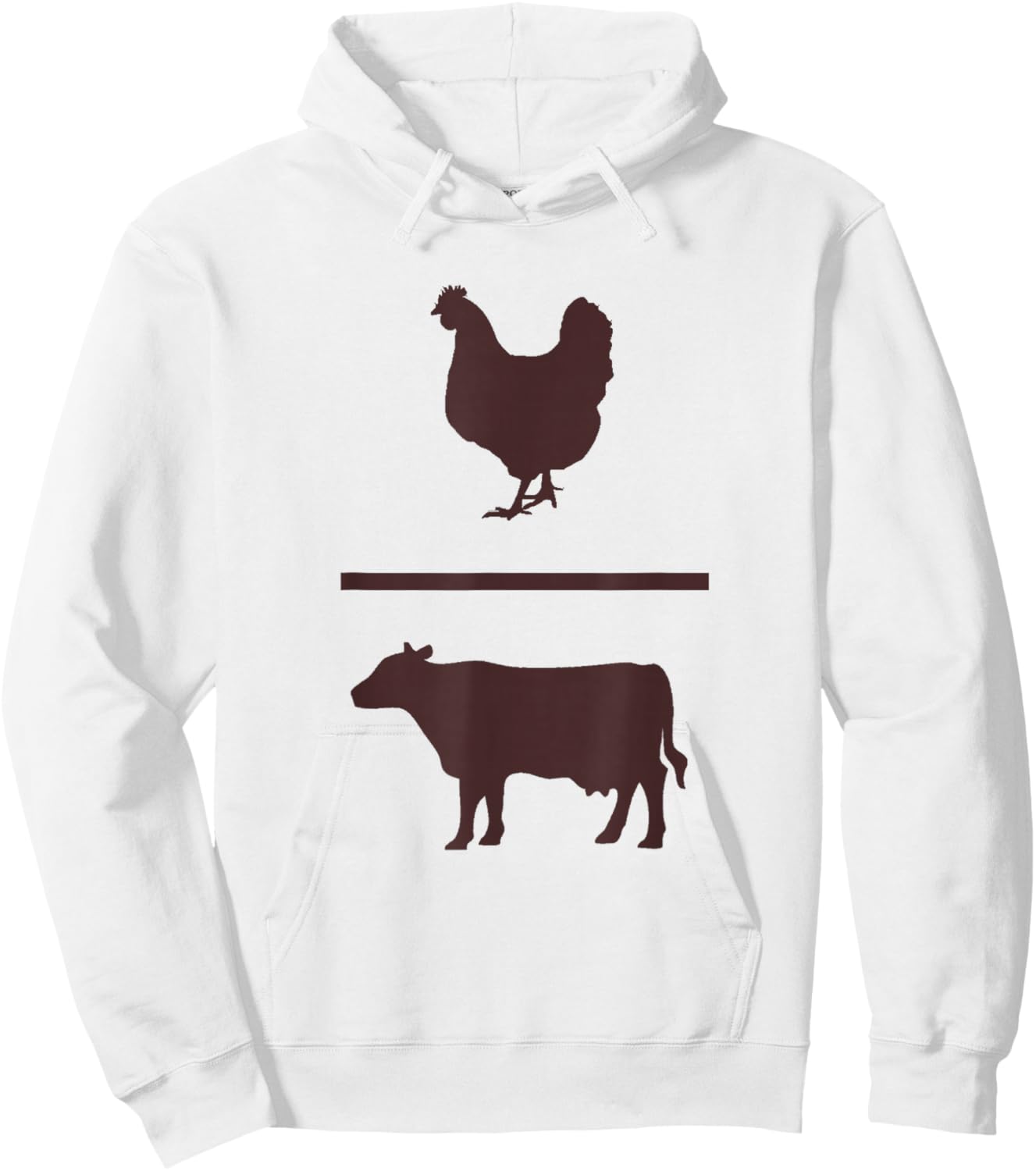 Brown Chicken Brown Cow Hoodie - Hoodie | White