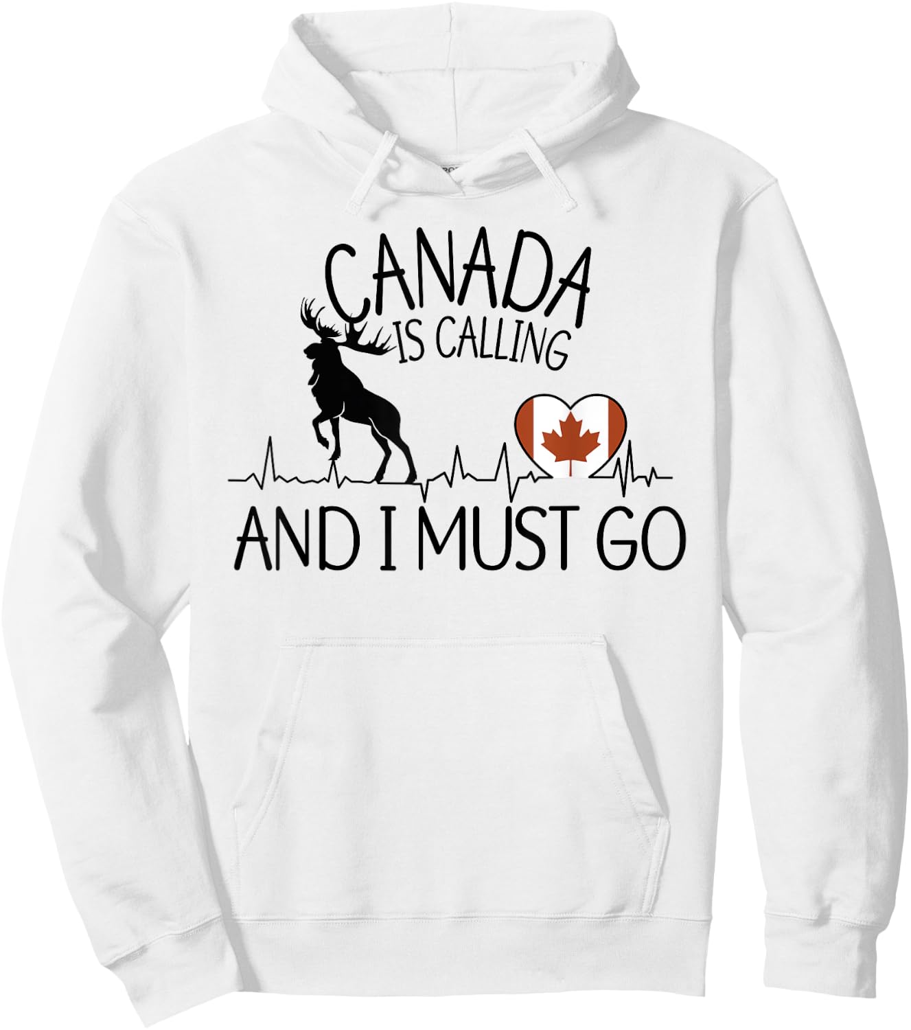 Kanada Ruft und ich muss los - Funny Canada , gray Hoodie - Hoodie | White