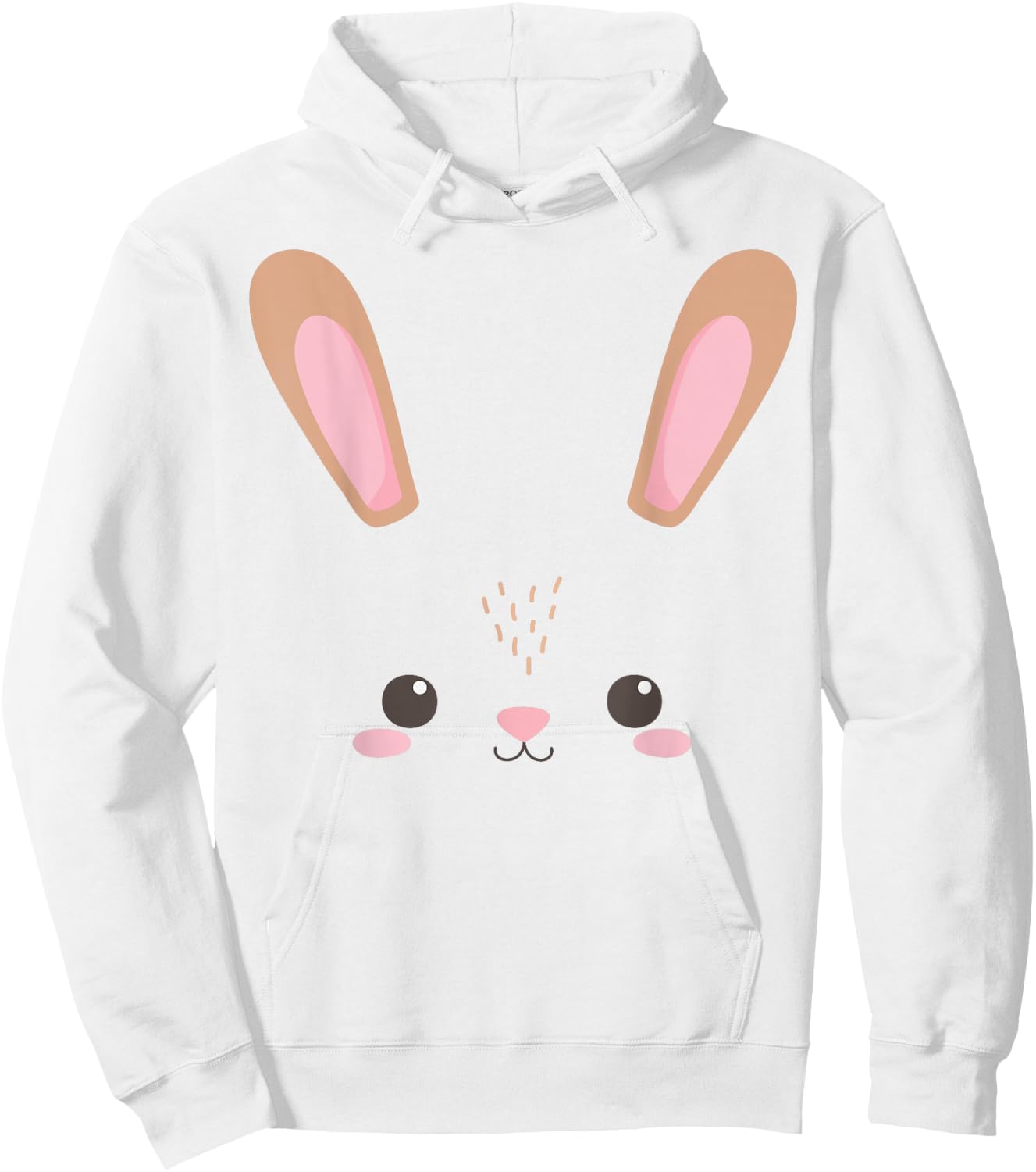 Cute White Bunny Rabbit Face Costume For Kids and Toddlers Hoodie - Hoodie | White