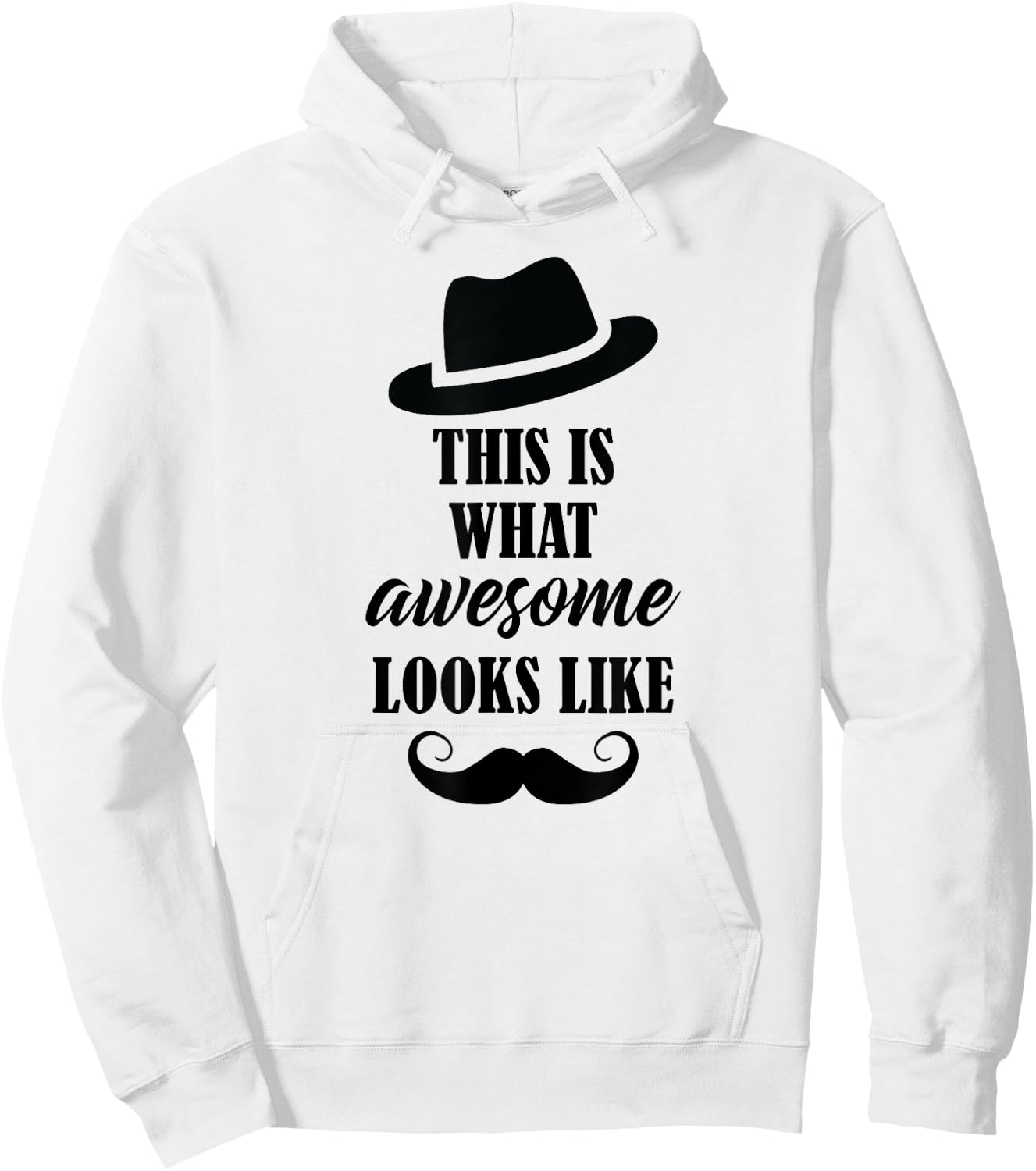 Funny Mustache Shirt Men Handlebar Mustache T Shirt Husband Hoodie - Hoodie | White