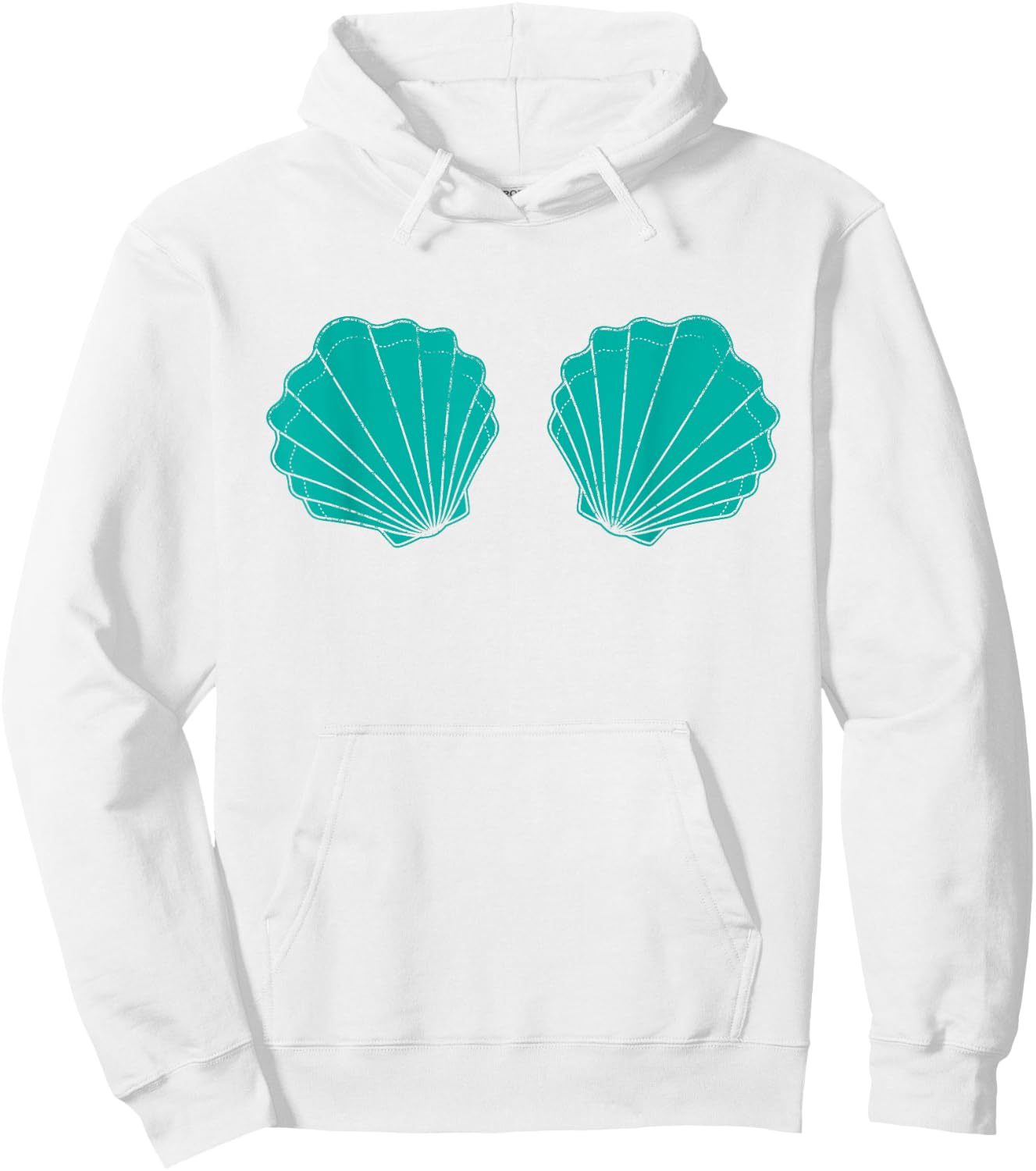 Mermaid Seashell Bikini Sea Shells Mermaid Costume Hoodie - Hoodie | White