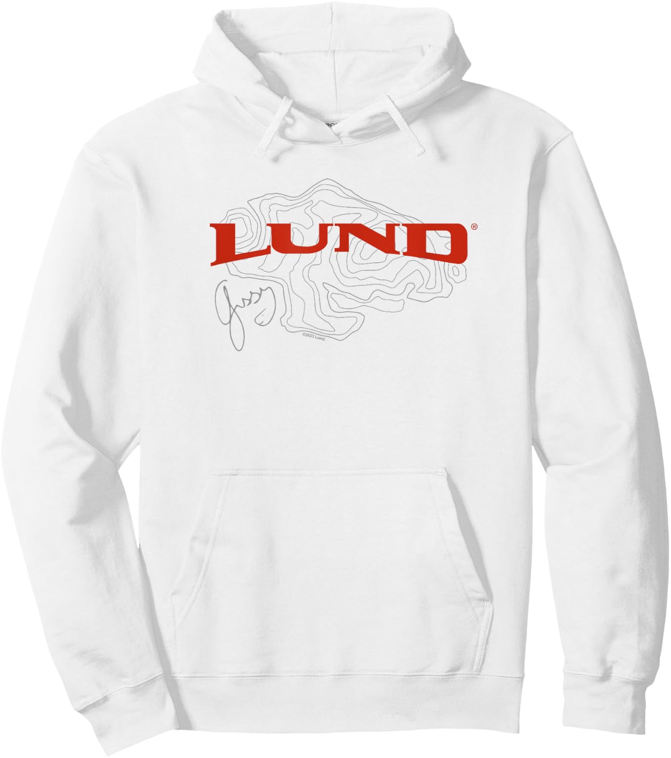 Lund Fish Finder Logo White Hoodie - Hoodie | White