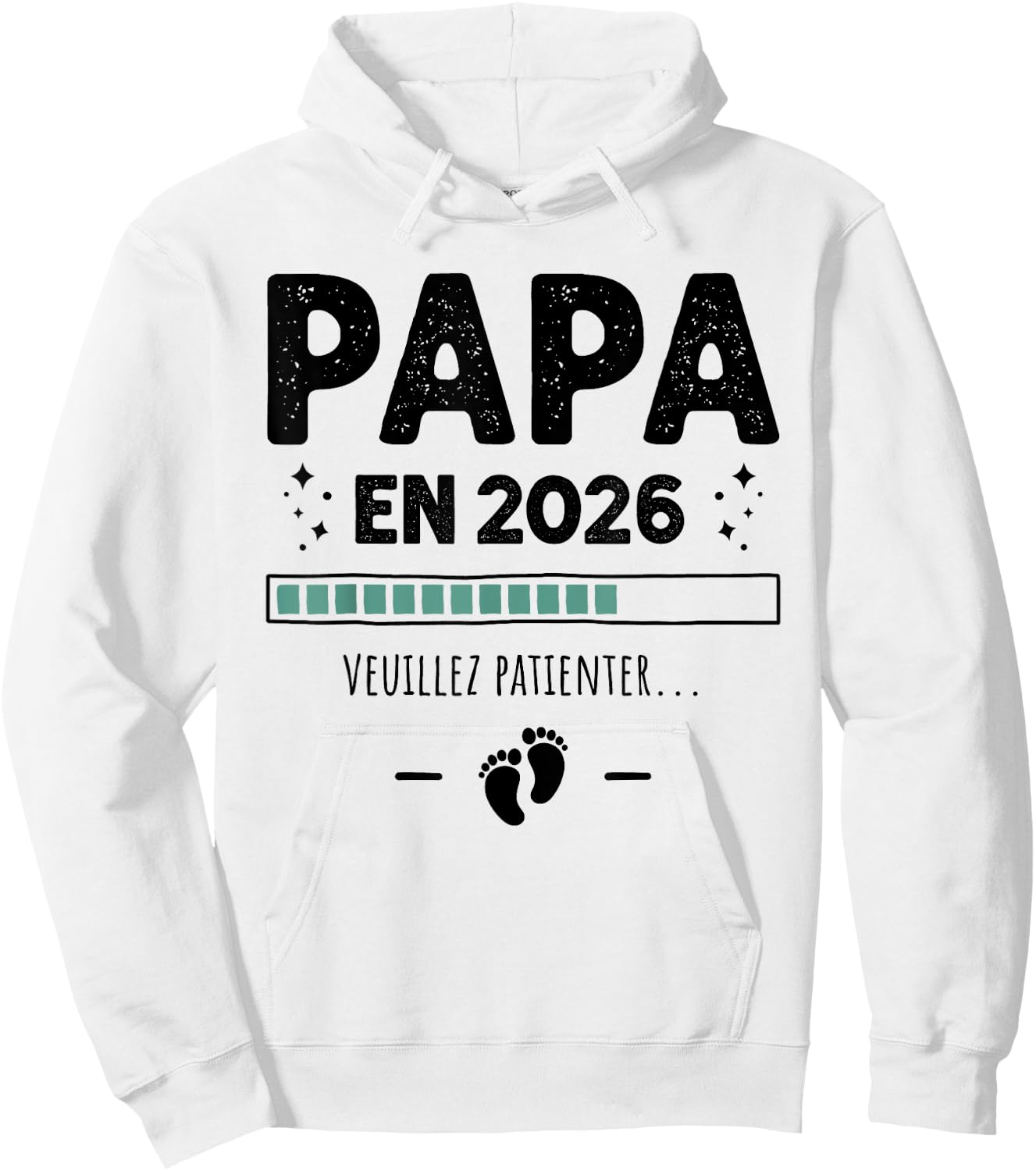 Futur Papa Funny - Humour Announcement Pregnancy Dad 2026 Hoodie - Hoodie | White