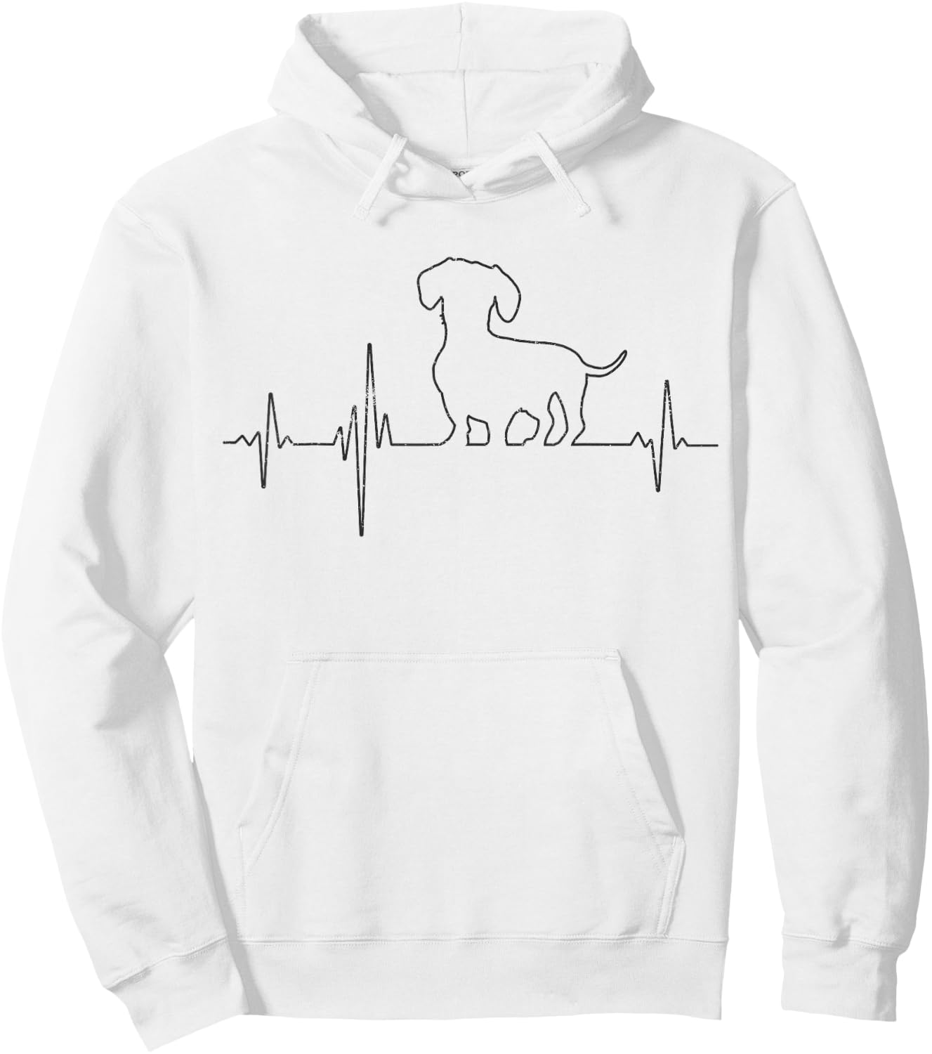 EKG Heartbeat Dachshund Dachshund for Dog Owners , White Hoodie - Hoodie | White