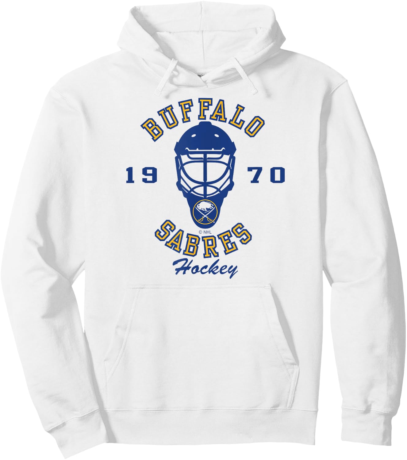 Buffalo Sabres Hockey Mask White Officially Licensed Hoodie - Hoodie | White