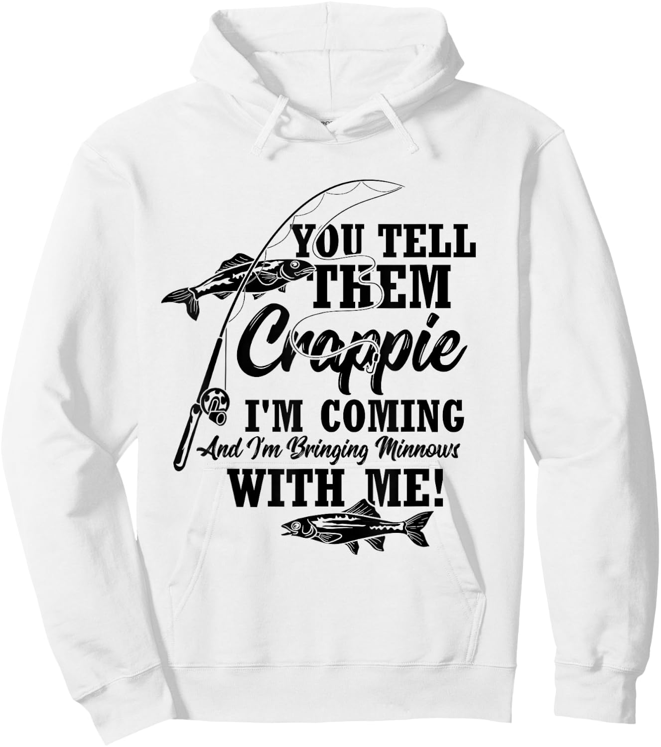 Crappie Fishing Angler Hoodie - Hoodie | White