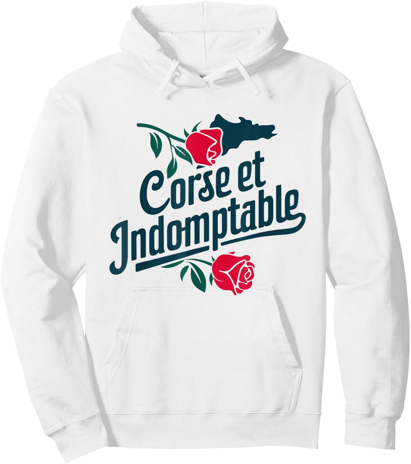 Corsica and Indomitable Beauty Nature Freedom , white, S Hoodie - Hoodie | White