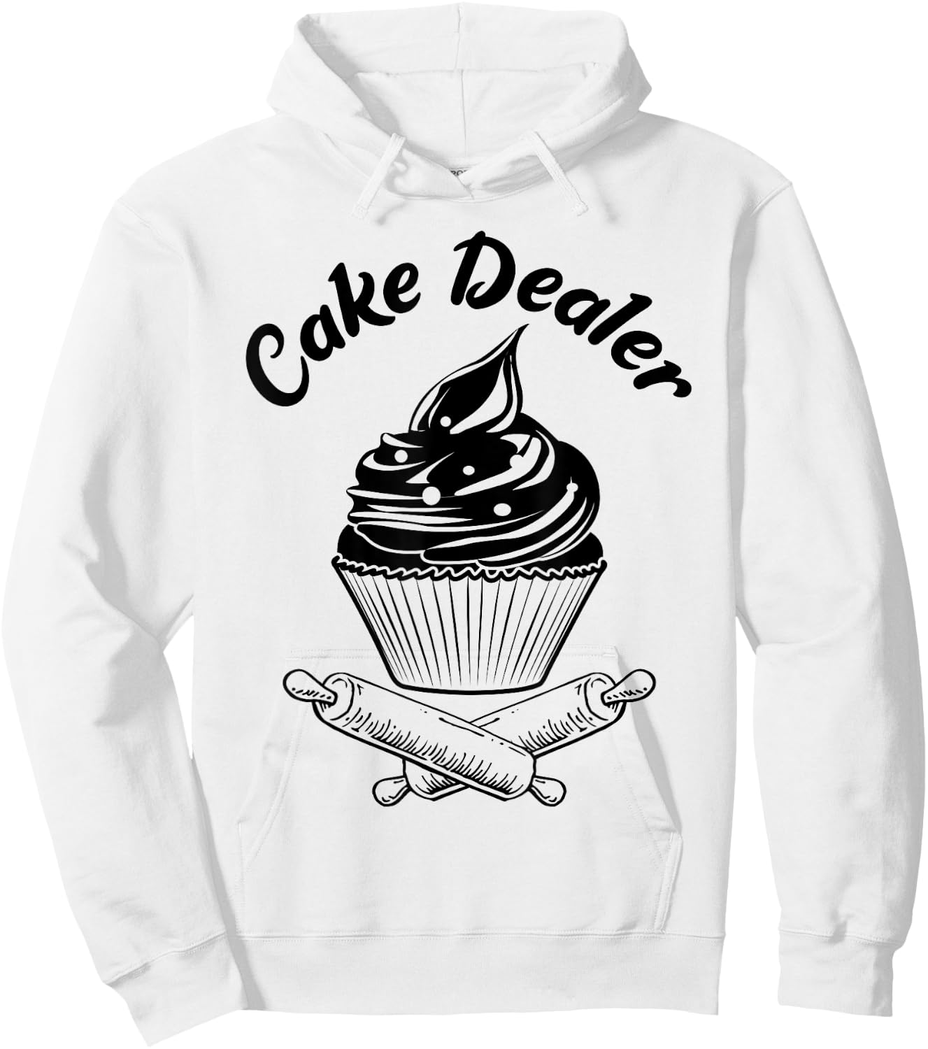 Cake Dealer Funny Cupcake Baker Baking Love Kitchen Gift Hoodie - Hoodie | White
