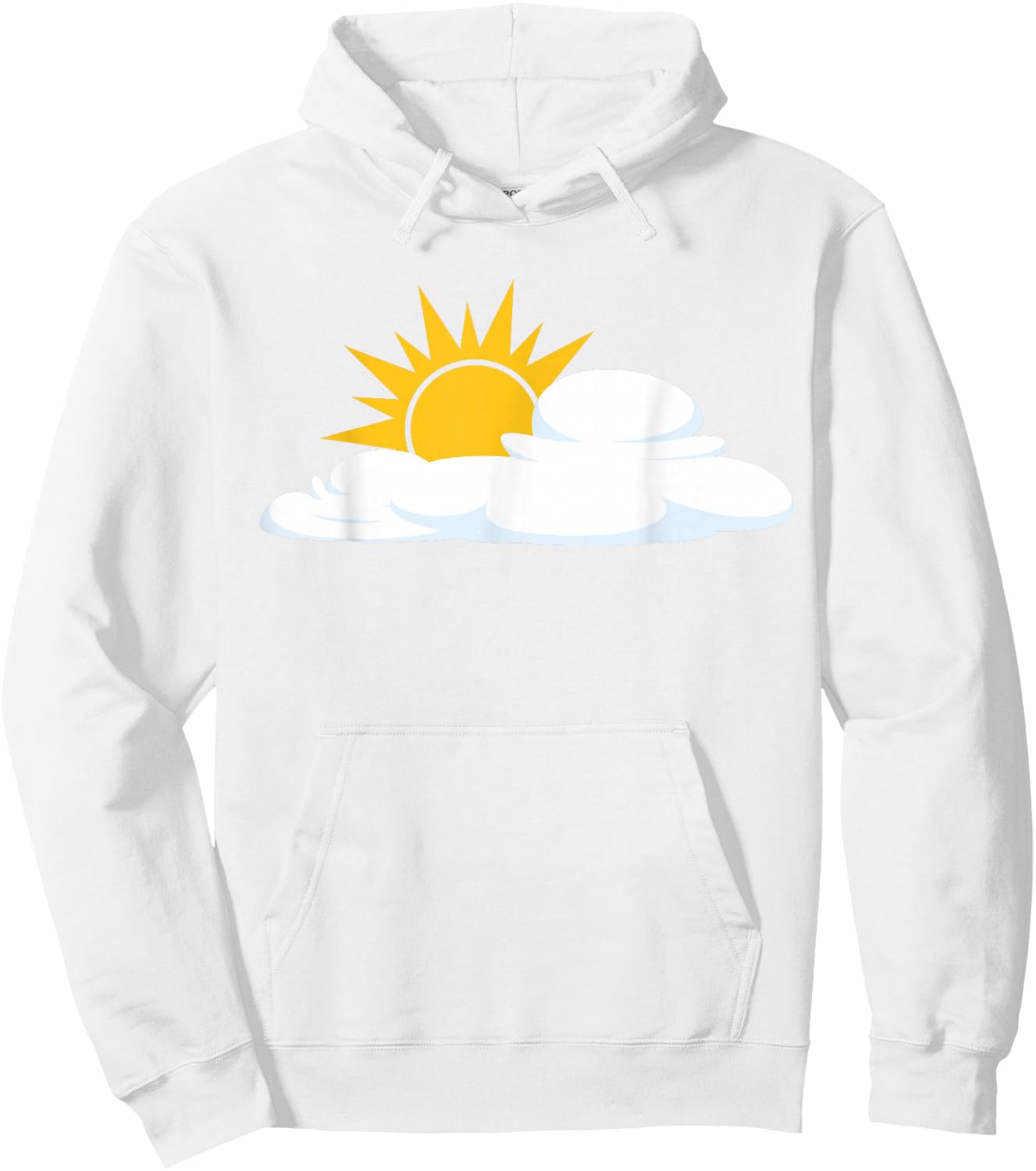 White Cloud with Sunshine , blue Hoodie - Hoodie | White