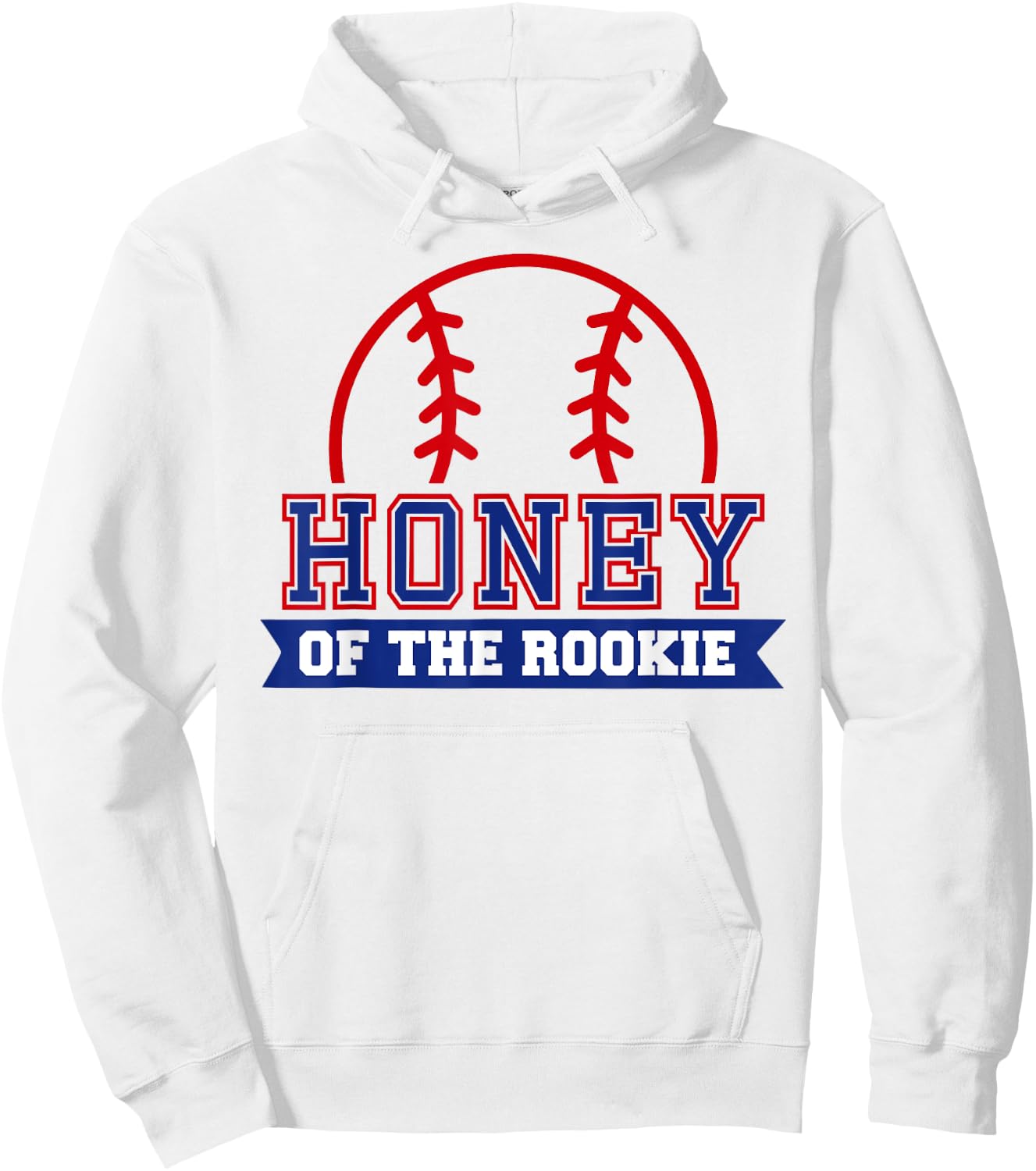 Honey of Rookie 1st Birthday Baseball Theme Matching Party Hoodie - Hoodie | White