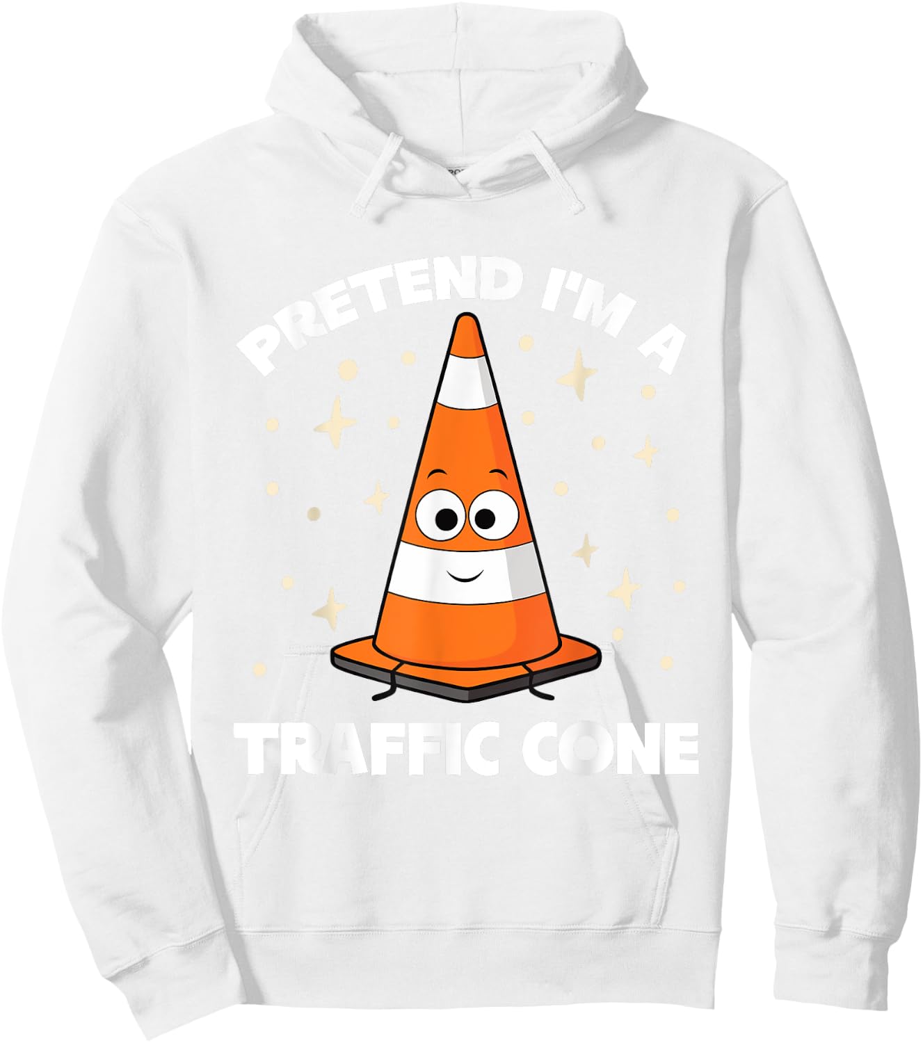Safety Road Cone Lazy Halloween Pretend I'm A Traffic Cone Hoodie - Hoodie | White